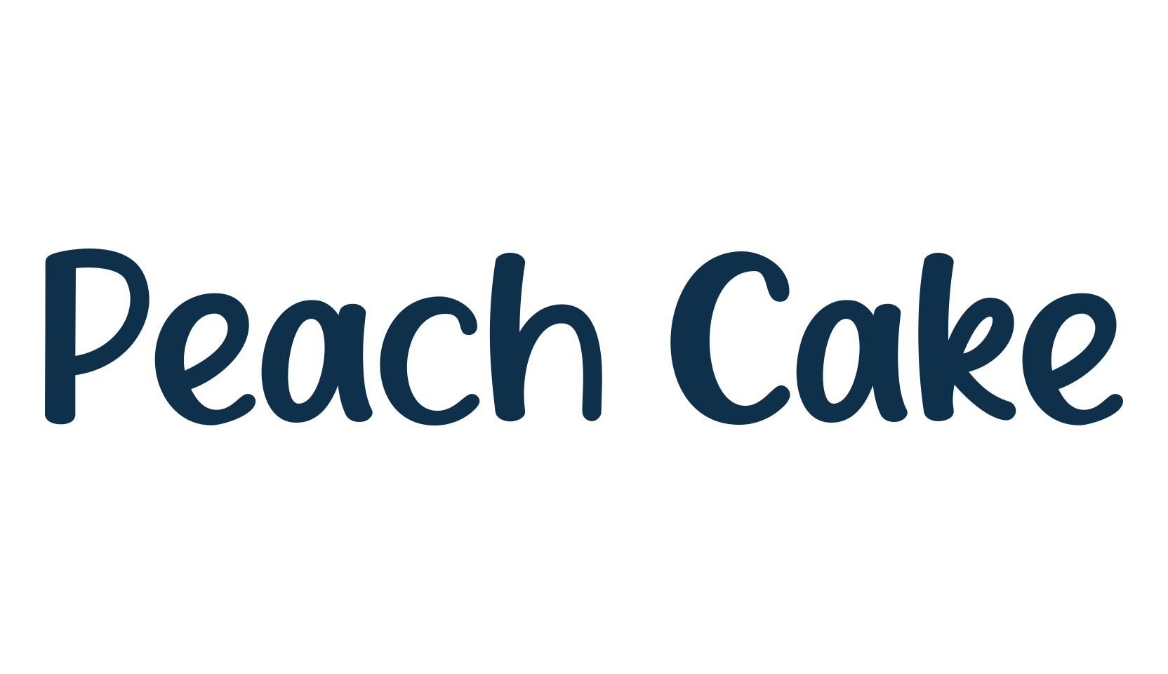 Peach Cake, fancy cartoon decorative font preview