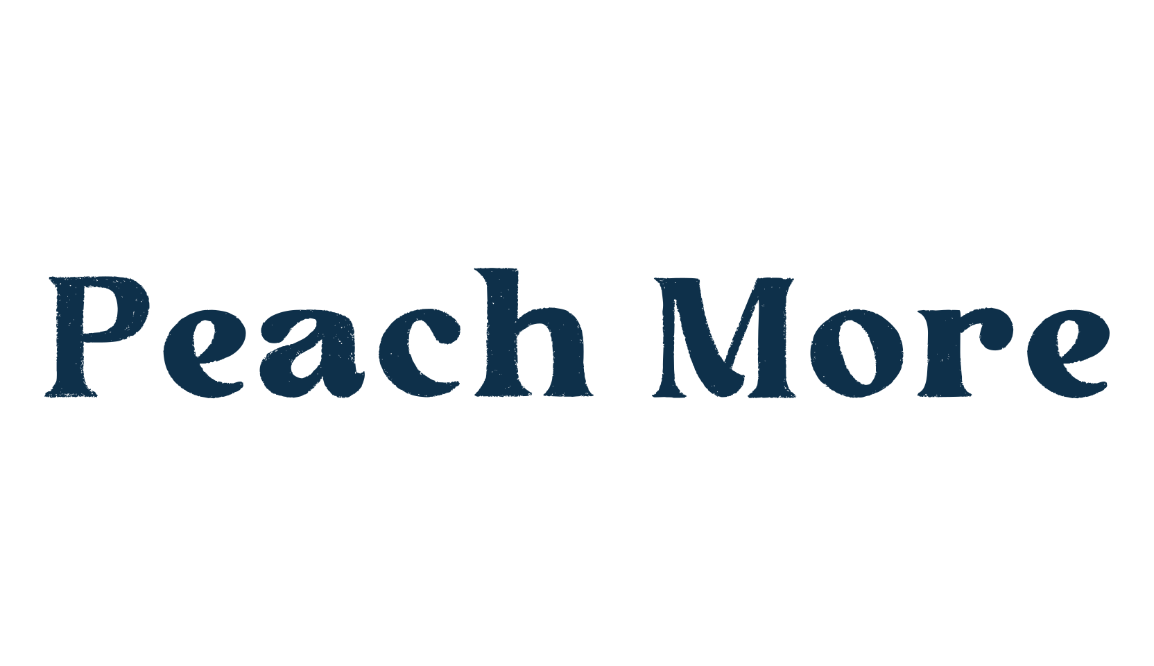 Peach More, eroded font preview