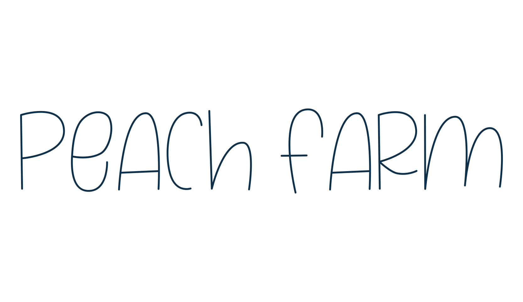 Peach Farm, script handwritten fancy decorative calligraphy font preview
