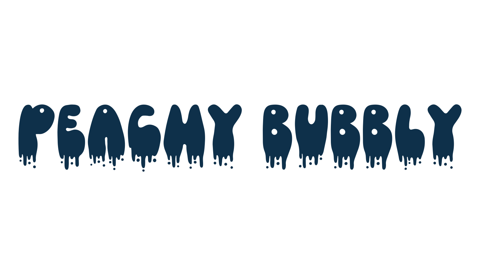Peachy Bubbly, fancy cartoon decorative font preview
