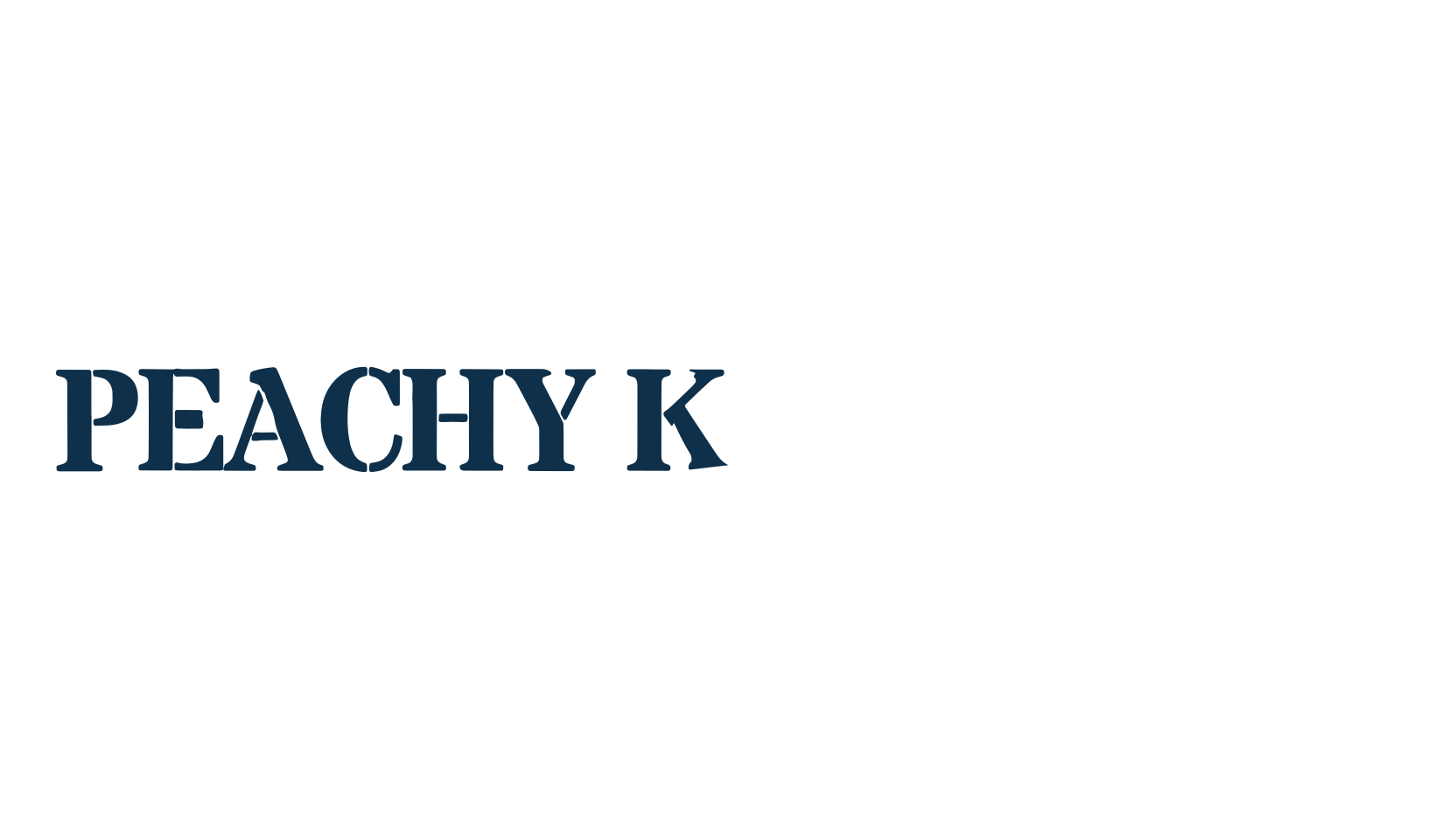 Peachy Keen Serif, stencil, army font preview