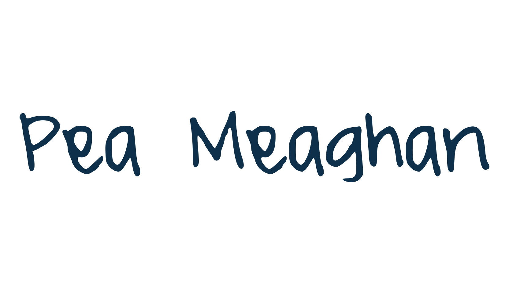 Pea Meaghan, script handwritten fancy decorative calligraphy font preview