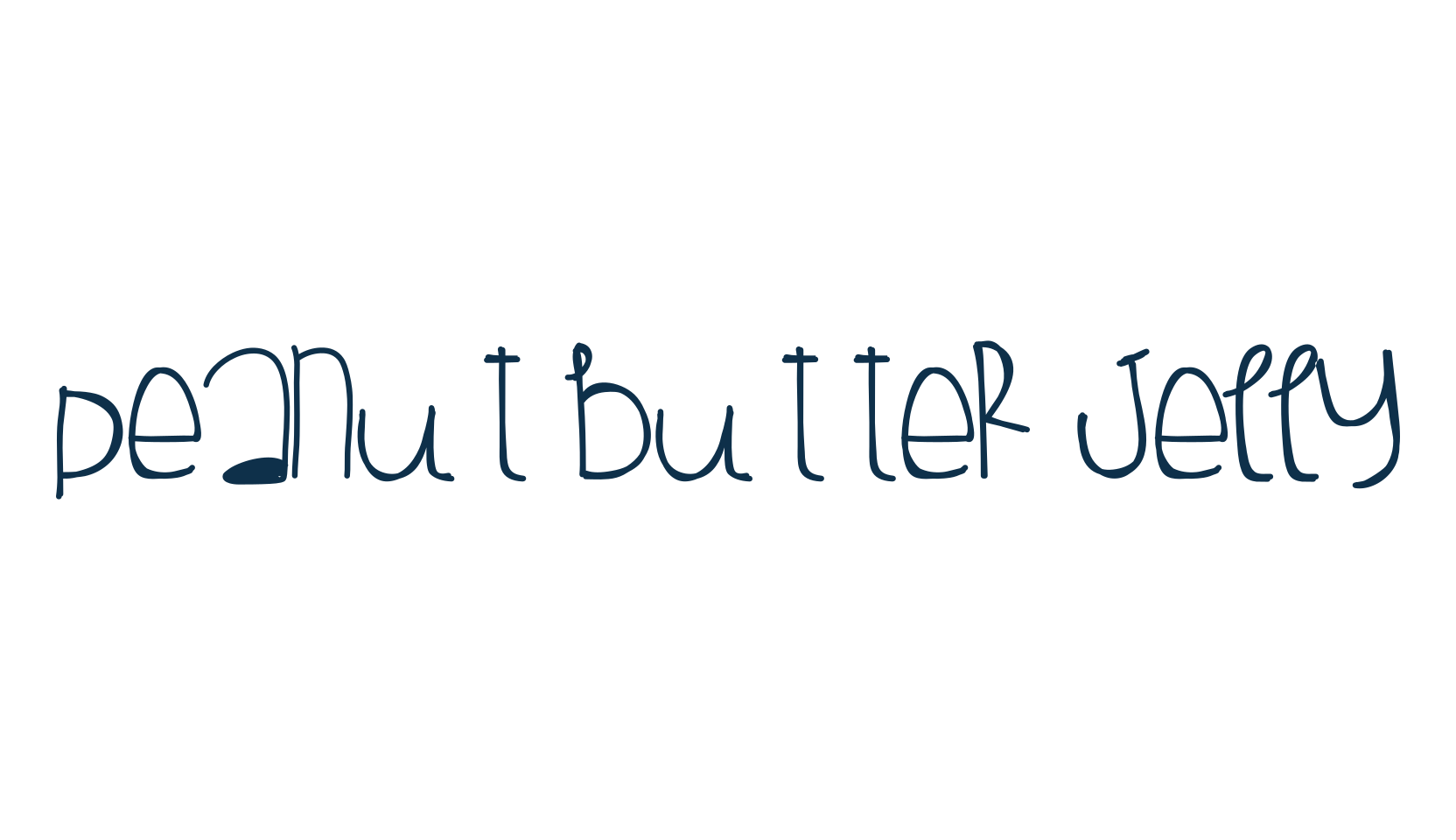 Peanut Butter Jelly, fancy decorative font preview