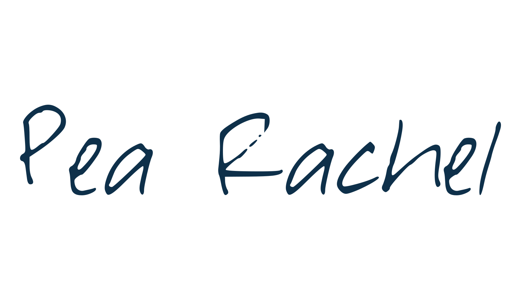 Pea Rachel, script handwritten fancy decorative calligraphy font preview