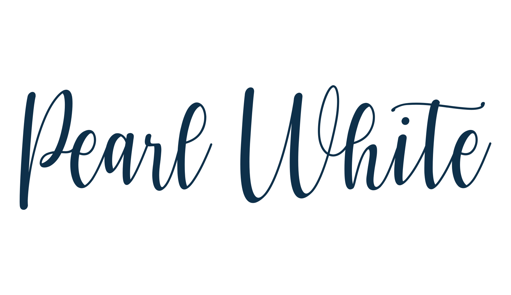 Pearl White, calligraphy font preview