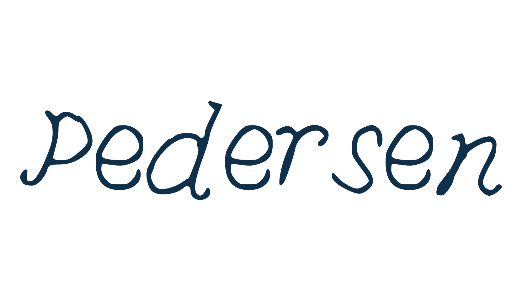 Pedersen, fancy curly decorative font preview