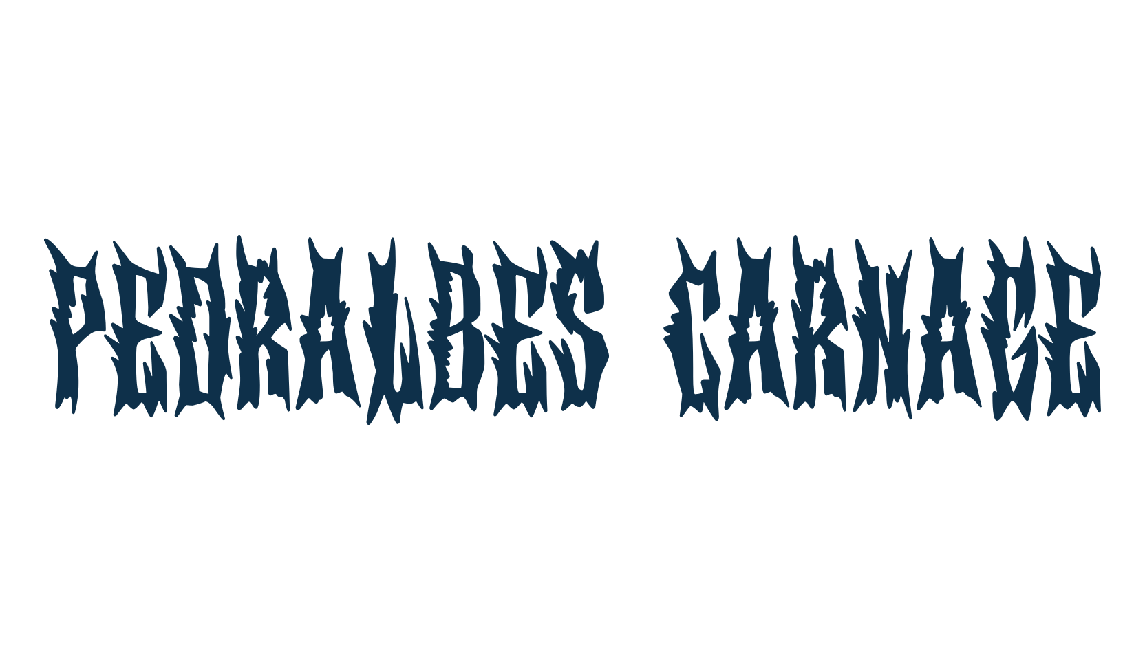 Pedralbes Carnage, modern font preview