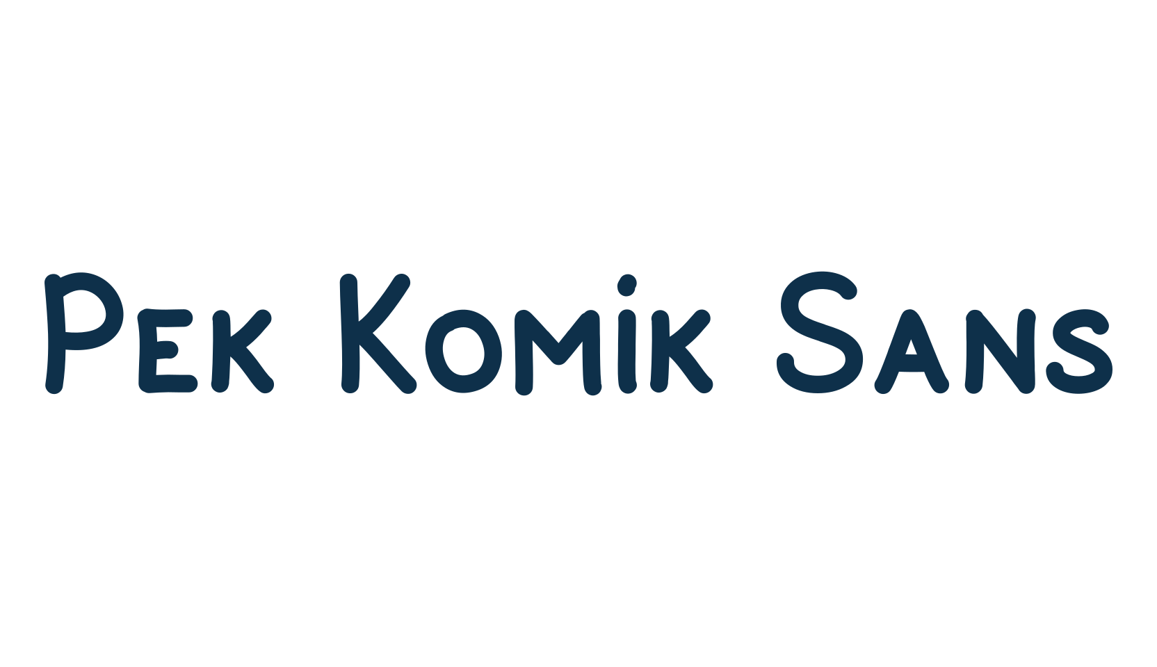Pek Komik Sans, cartoon font preview