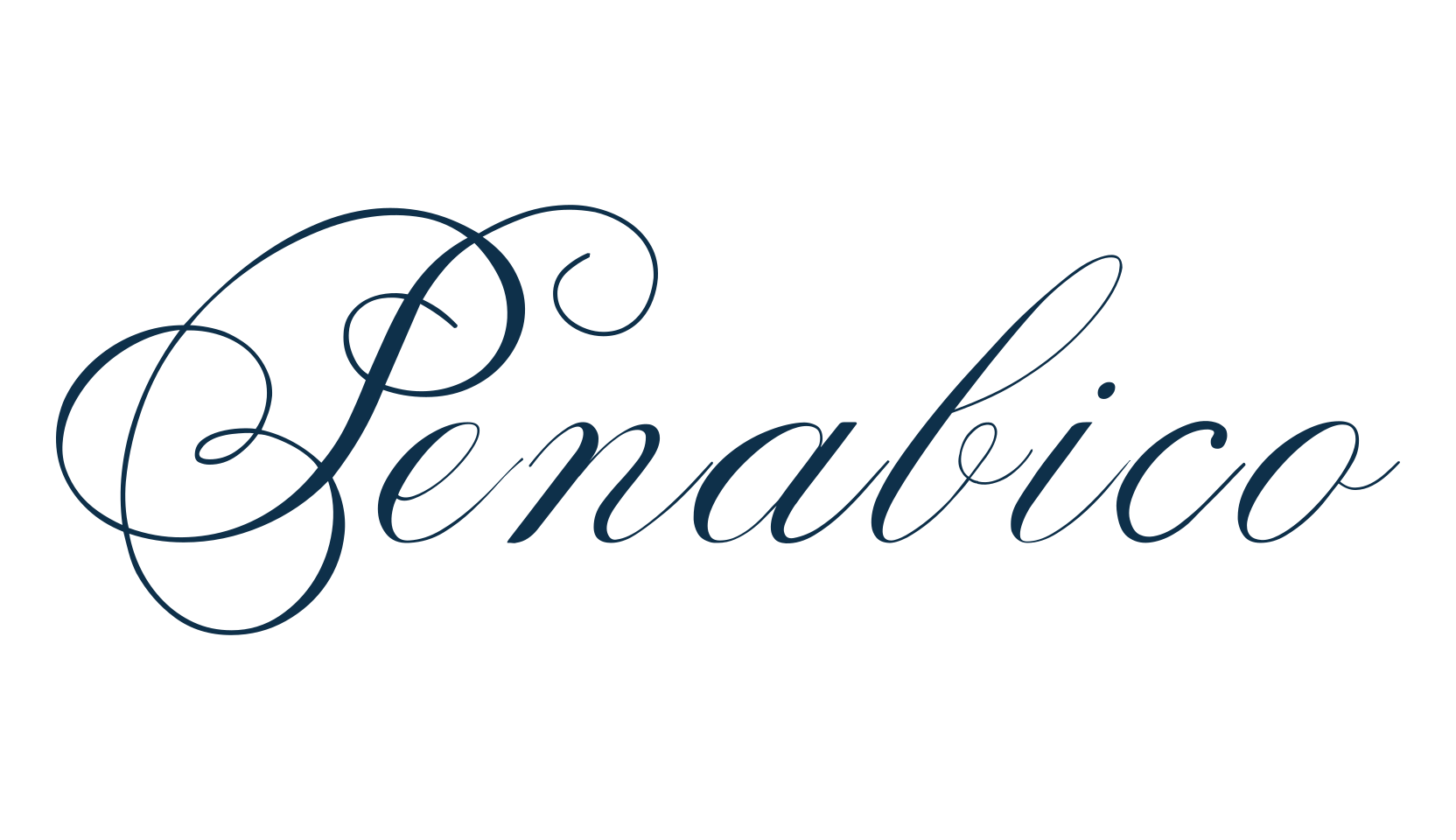 Penabico, script calligraphy fancy decorative font preview