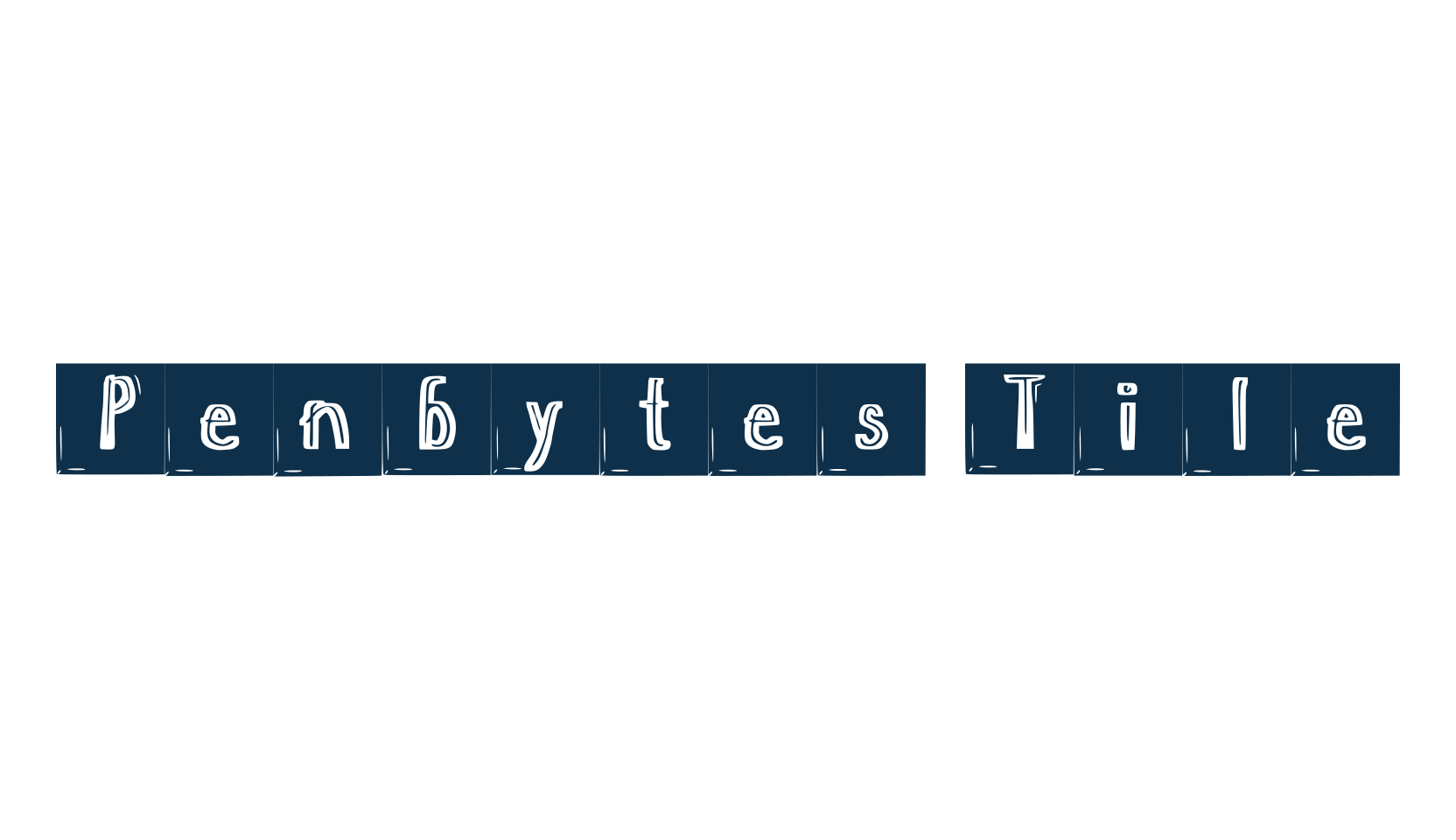 Penbytes Tile, fancy decorative font preview