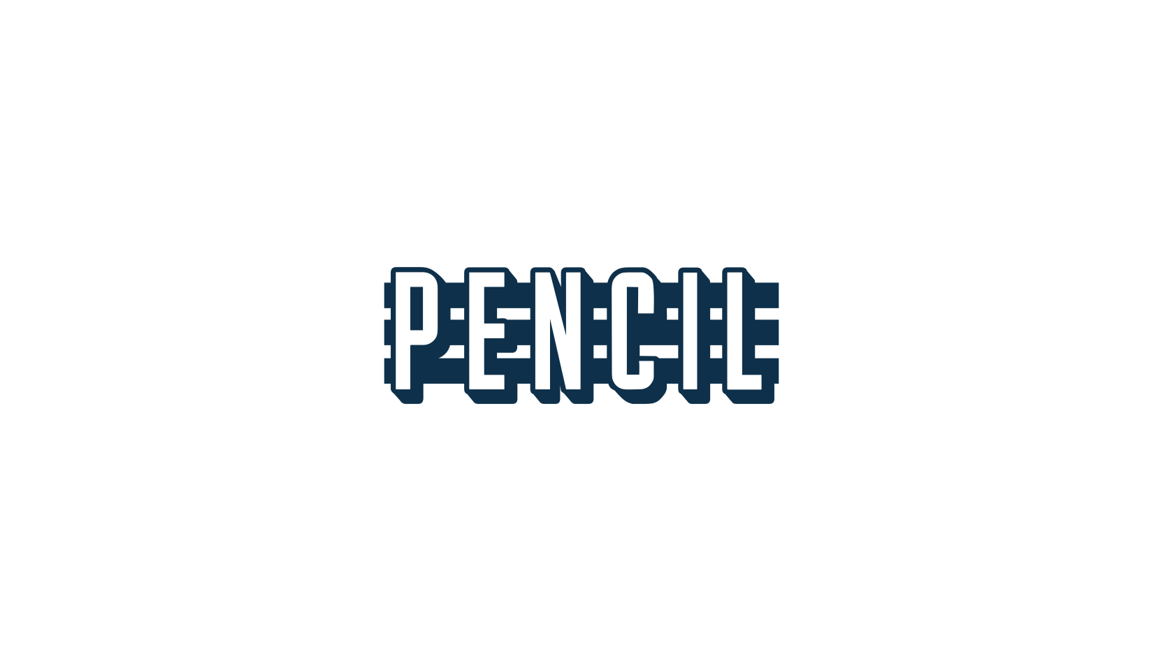 Pencil, decorative font preview