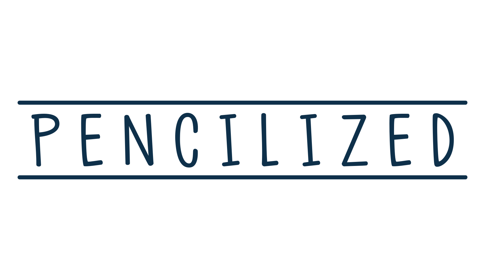 Pencilized, fancy decorative font preview