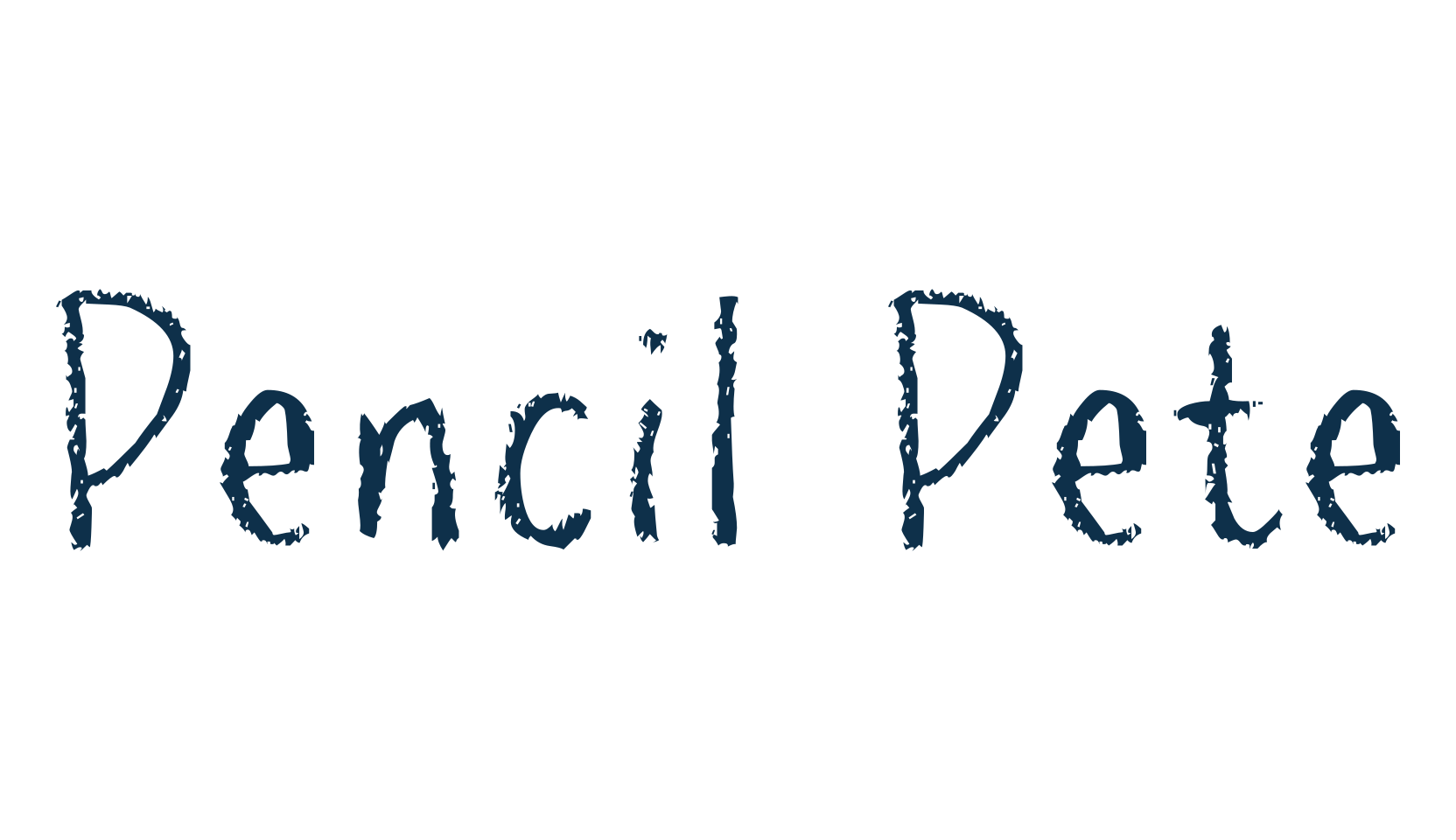 Pencil Pete, various font preview
