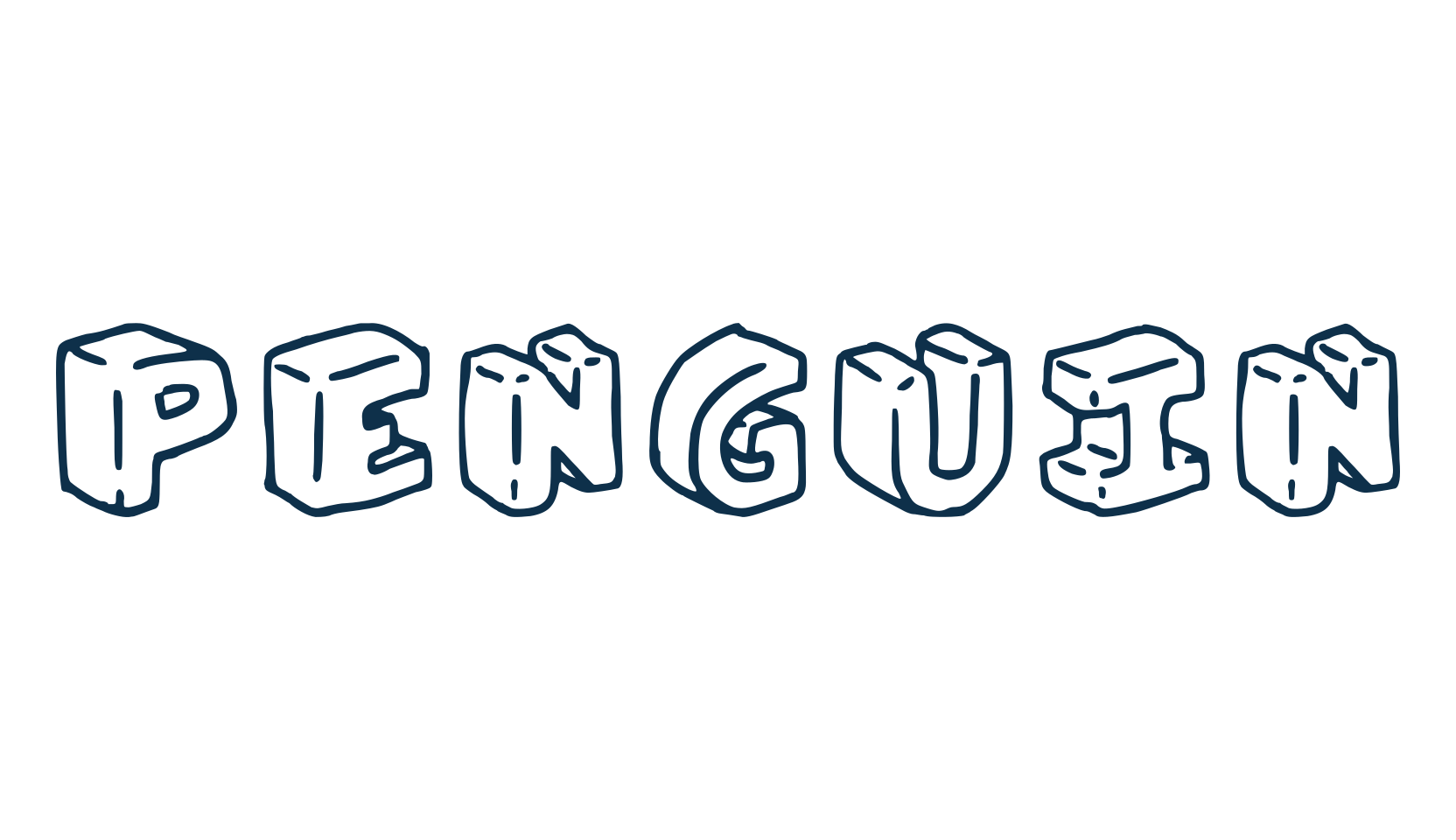 Penguin, fancy fire, ice decorative font preview