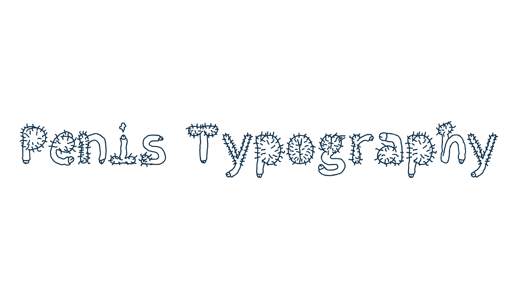 Penis Typography, display market font preview