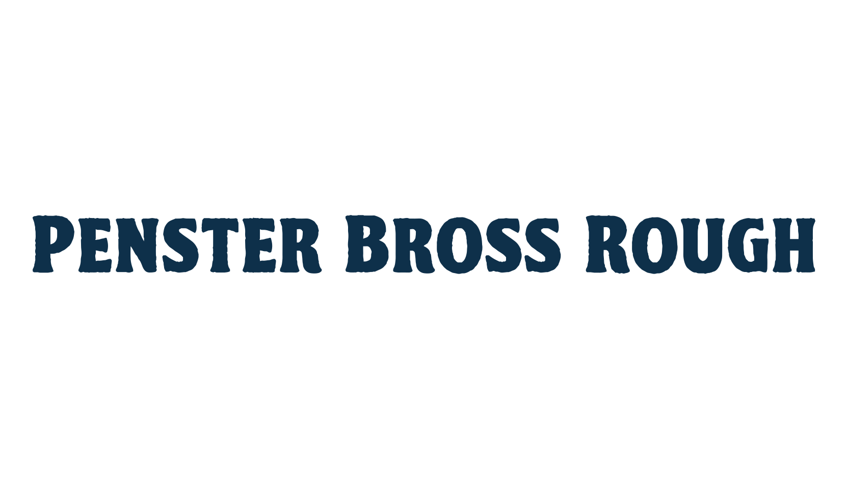 Penster Bross Rough, fancy eroded decorative font preview