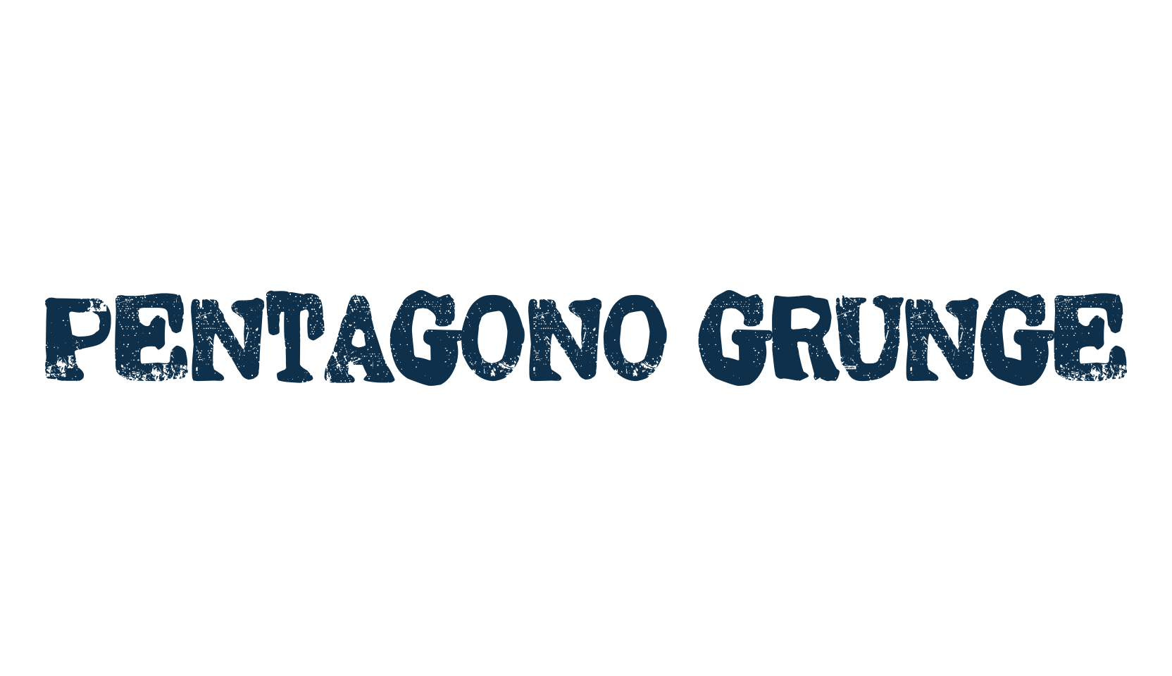 Pentagono Grunge, fancy eroded decorative font preview