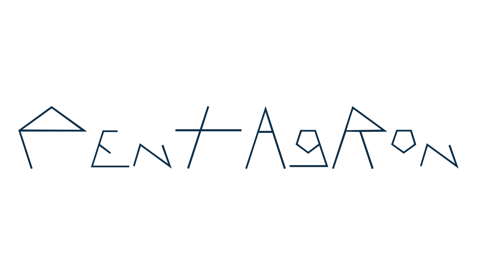 Pentagron, various font preview