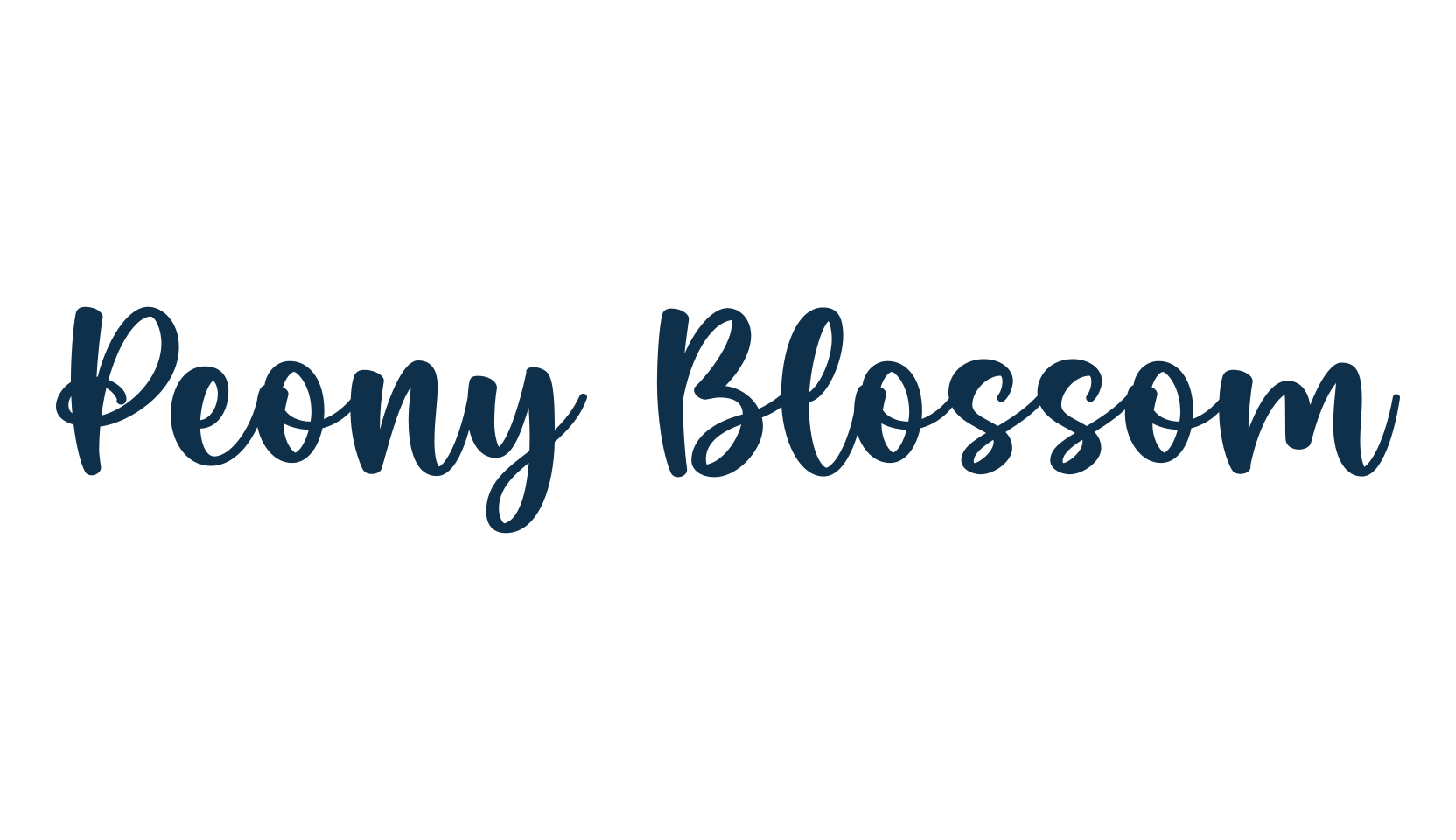 Peony Blossom, various font preview