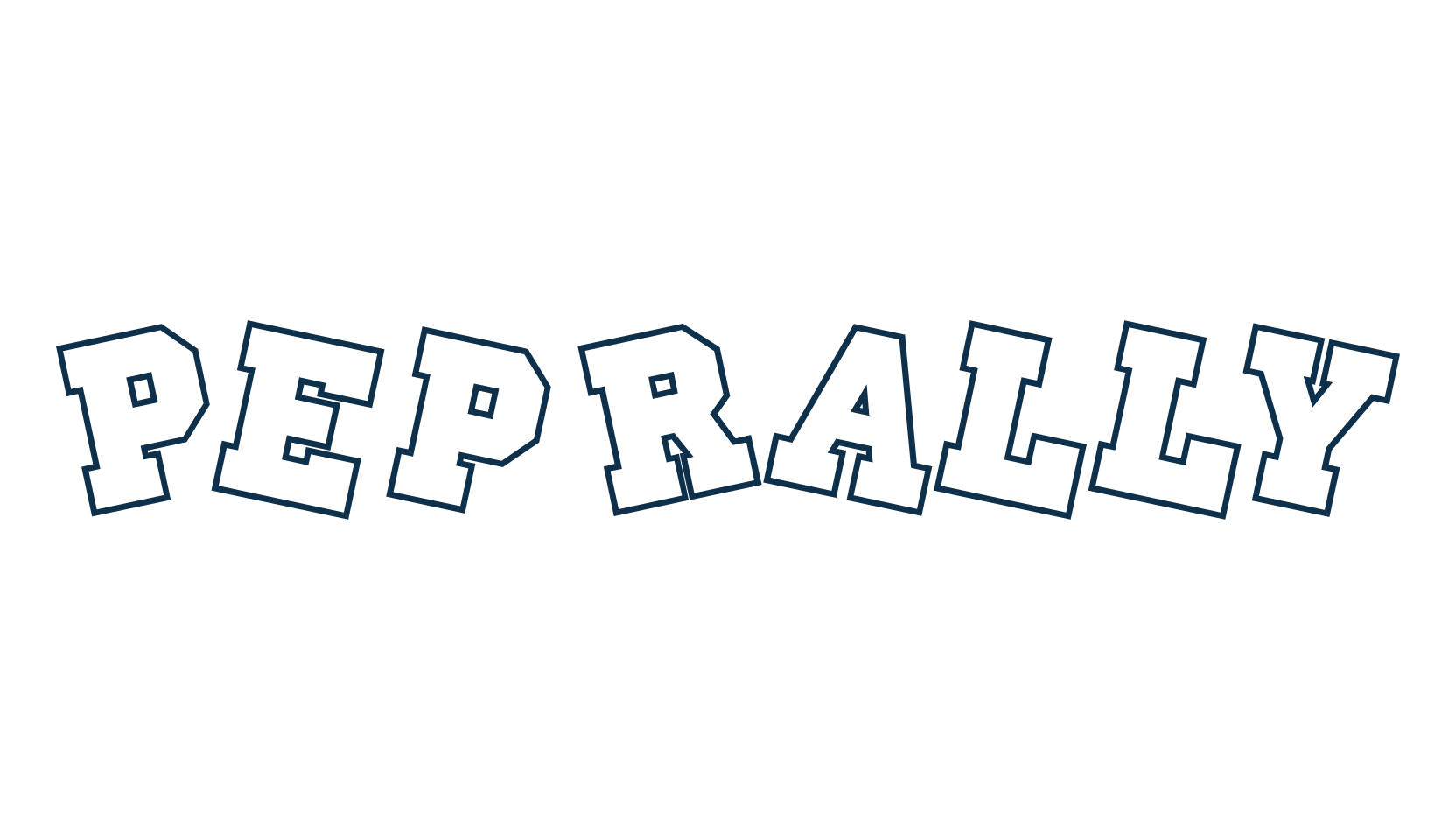 Pep Rally, various font preview