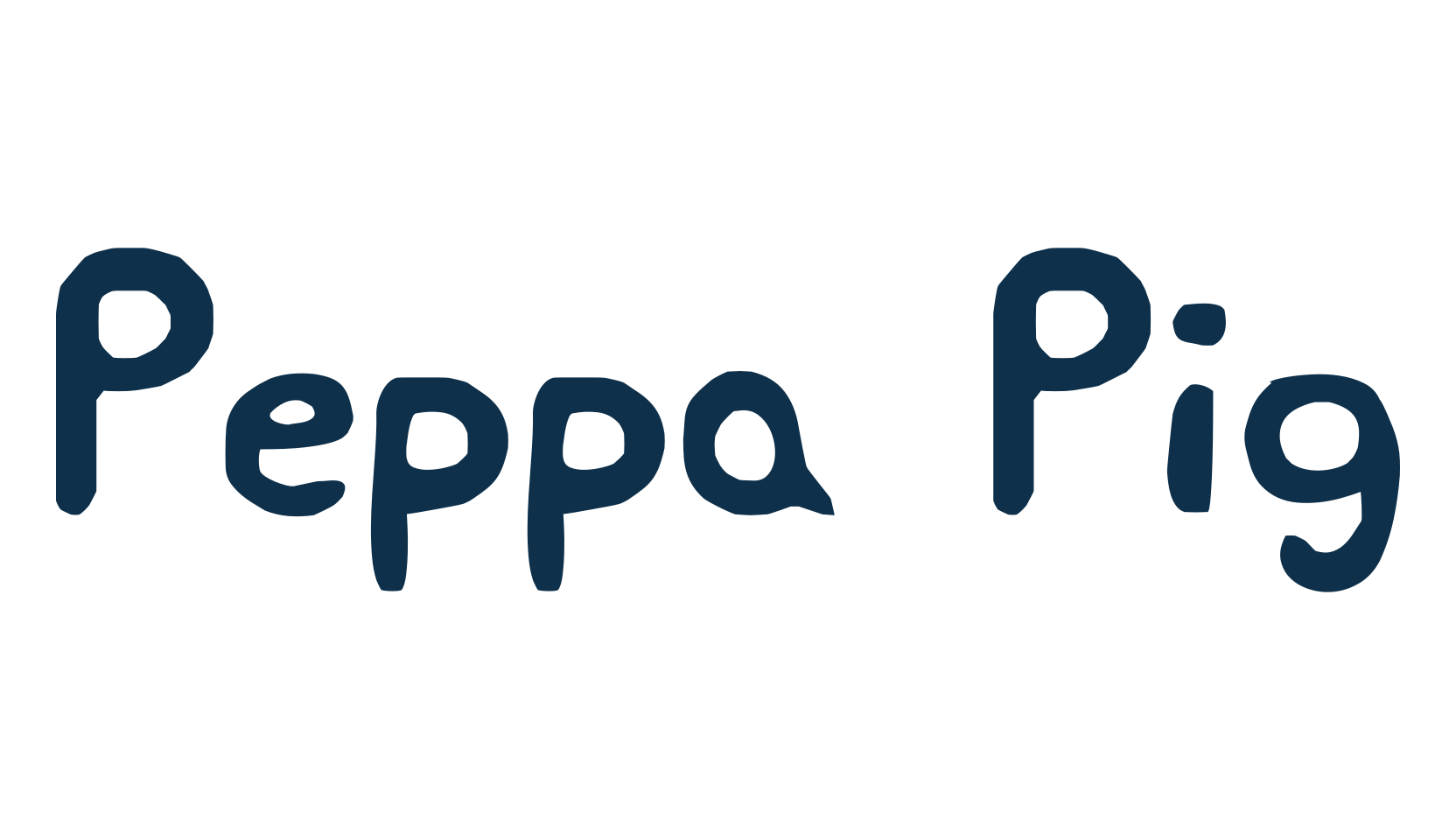 Peppa Pig, various font preview