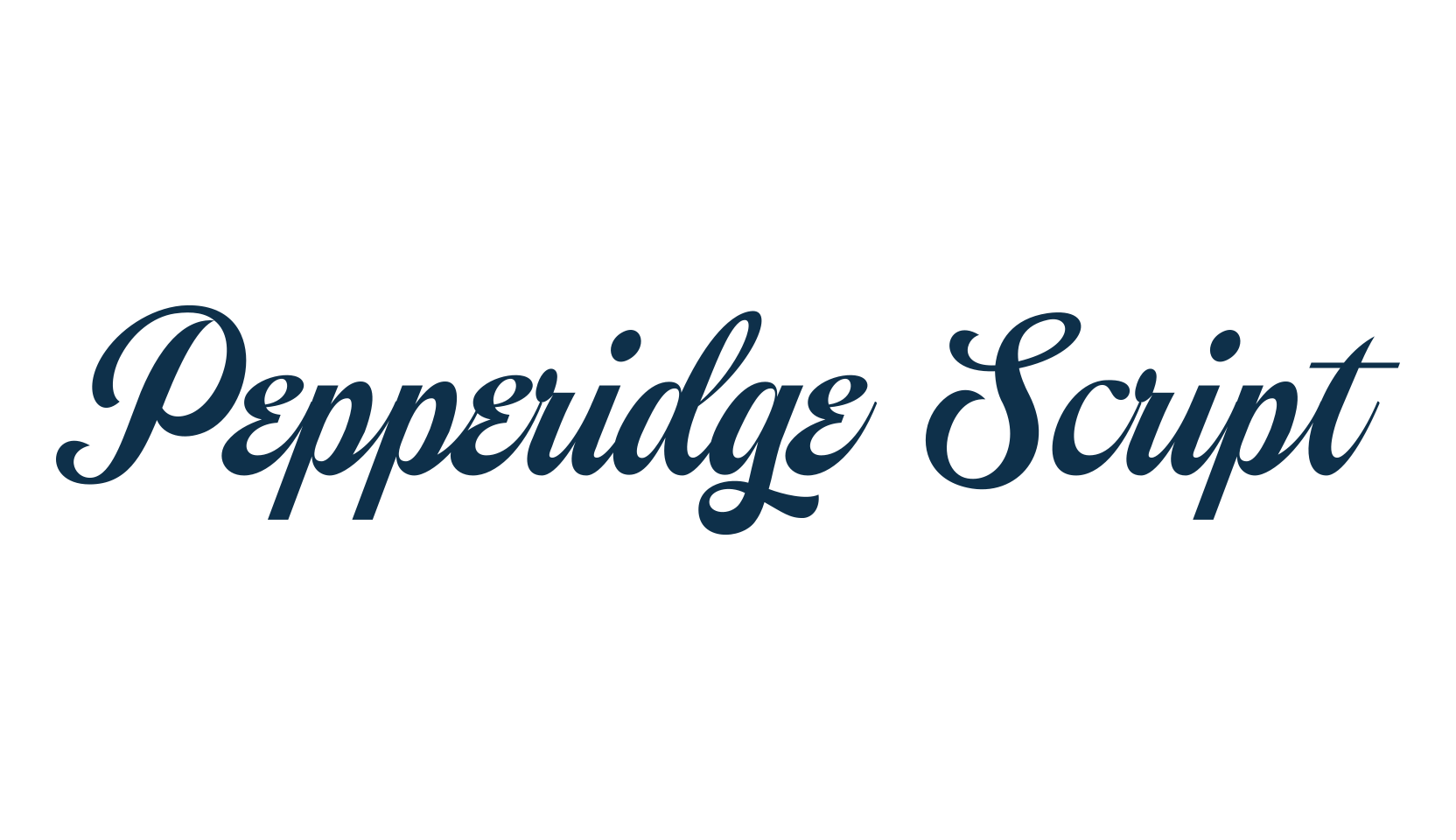 Pepperidge Script, calligraphy font preview