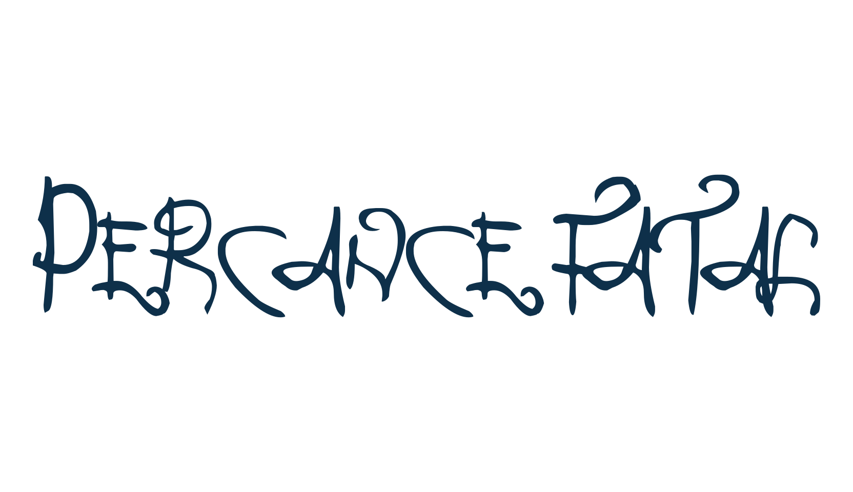 Percance Fatal, curly font preview