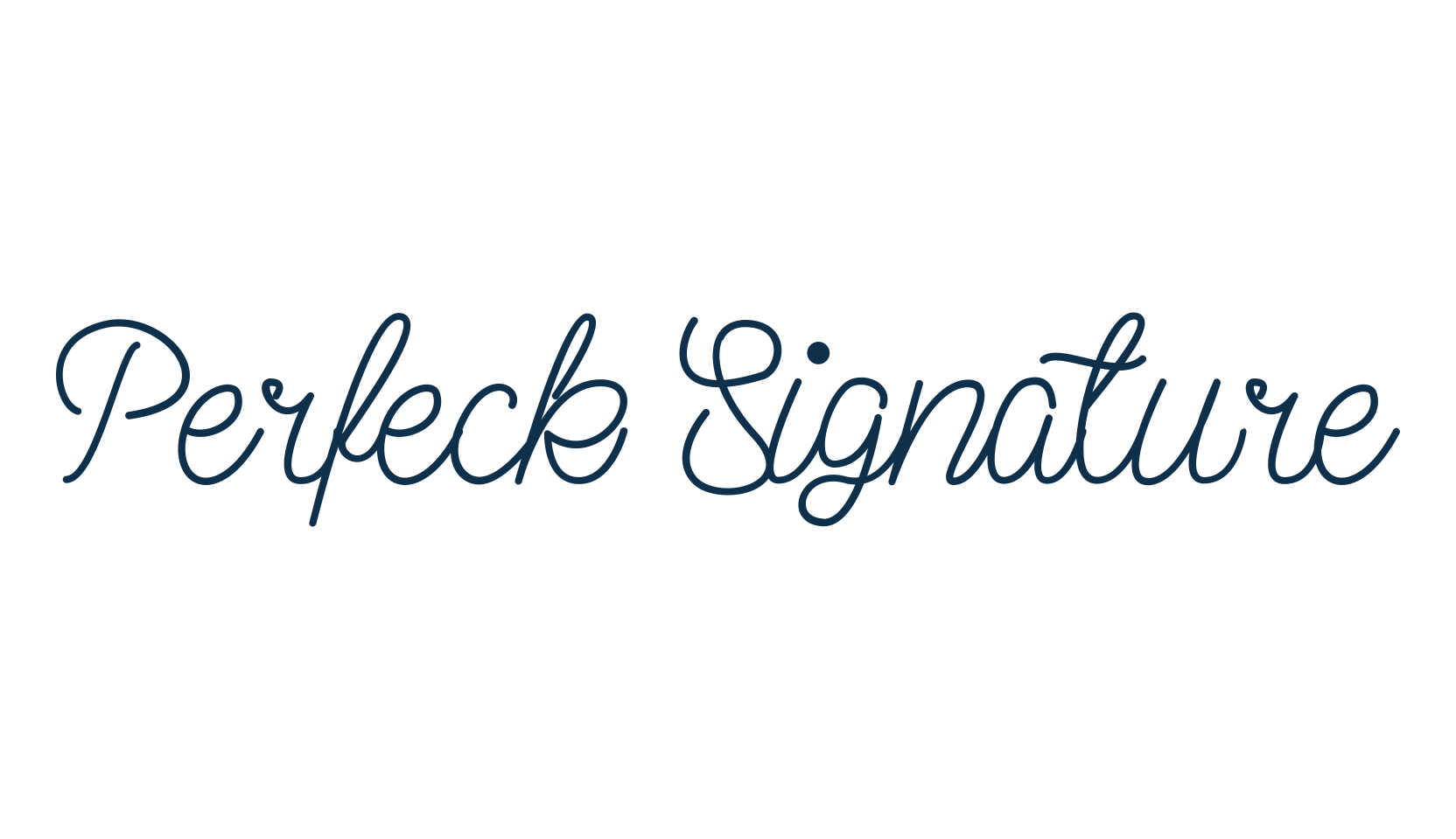 Perfeck Signature, display market font preview