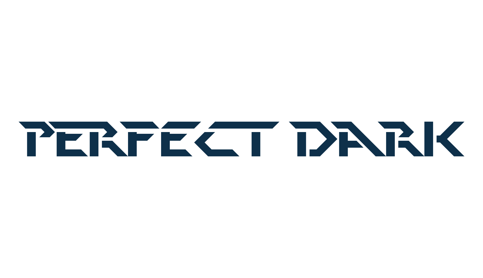 Perfect Dark, sci-fi font preview