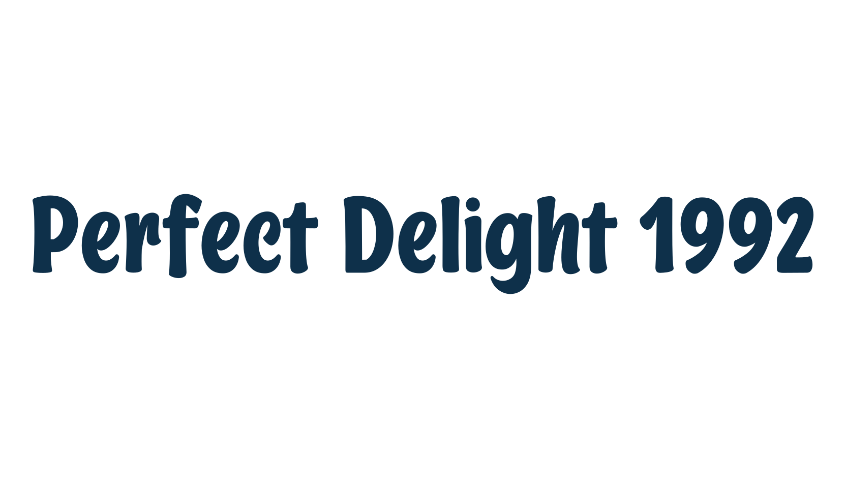 Perfect Delight 1992, retro font preview