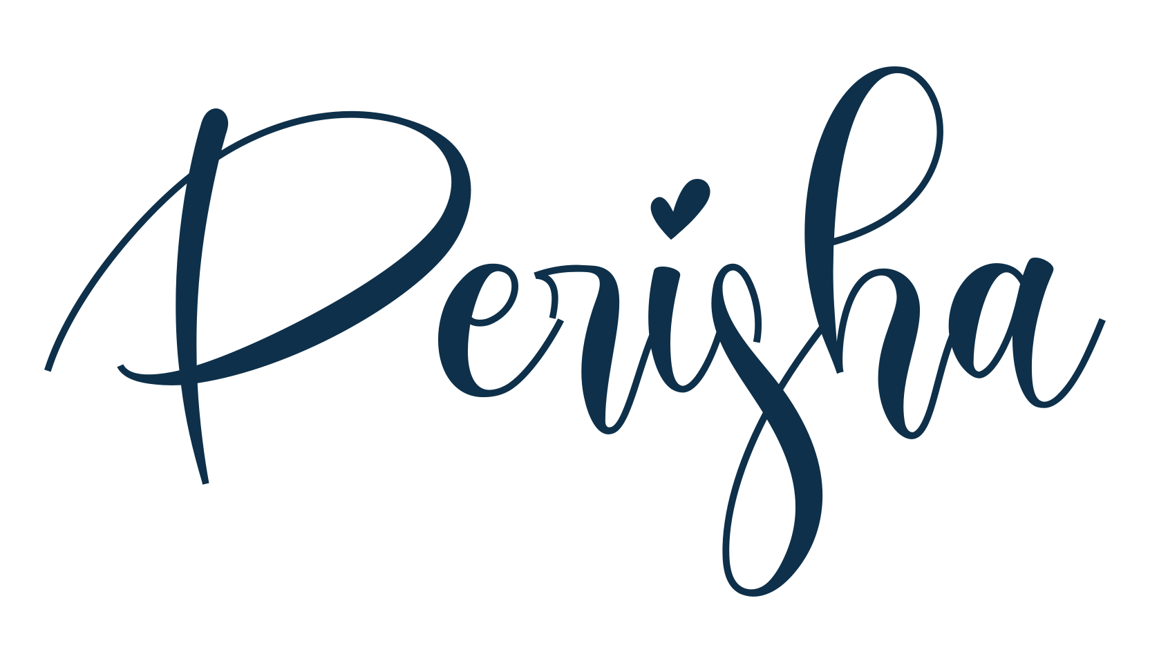 Perisha, script calligraphy fancy decorative font preview