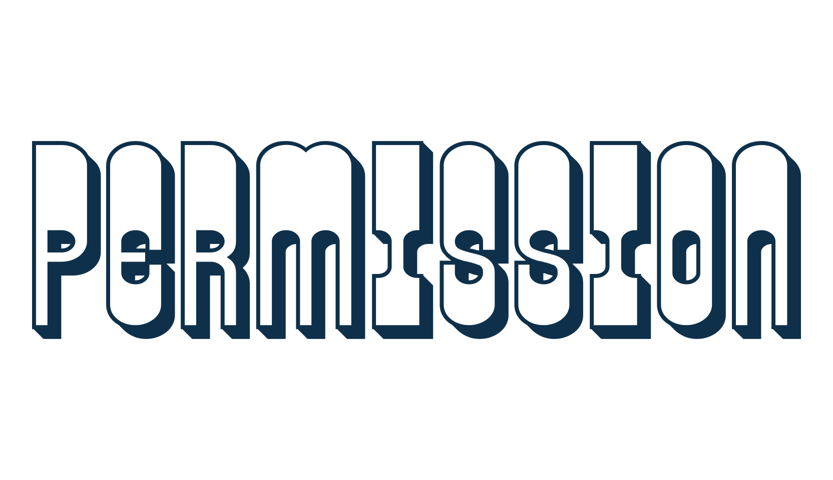 Permission, fancy retro decorative font preview