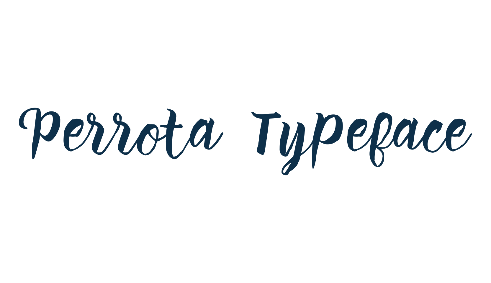 Perrota Typeface, brush font preview
