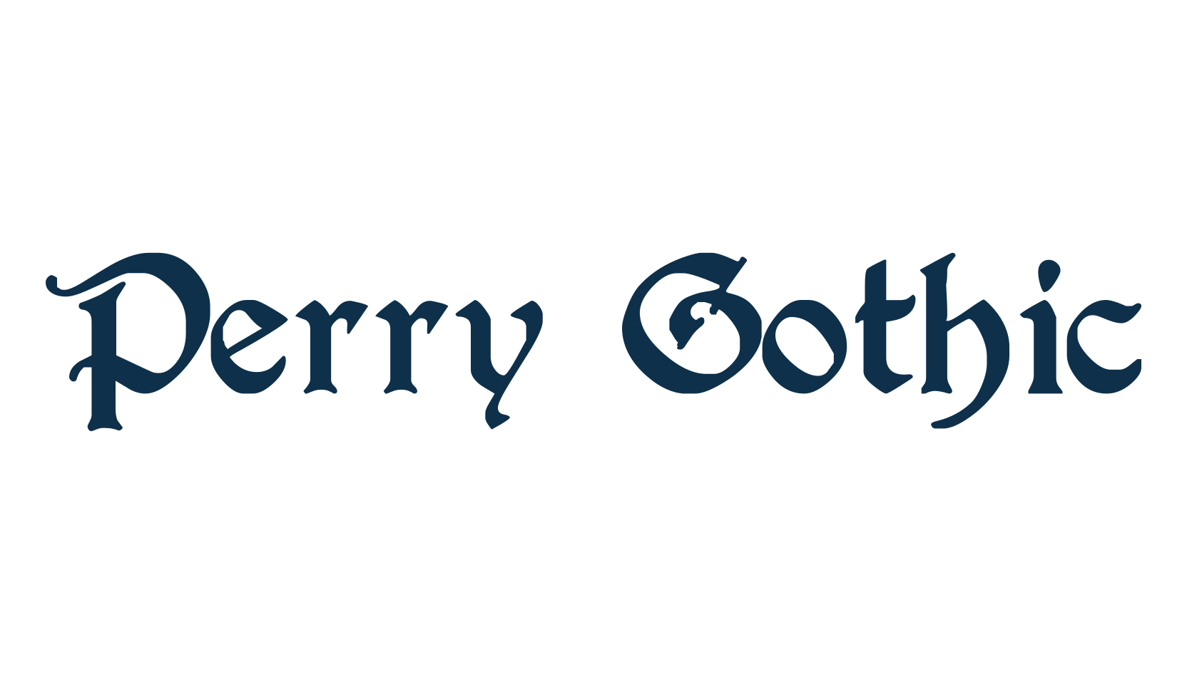 Perry Gothic, medieval font preview