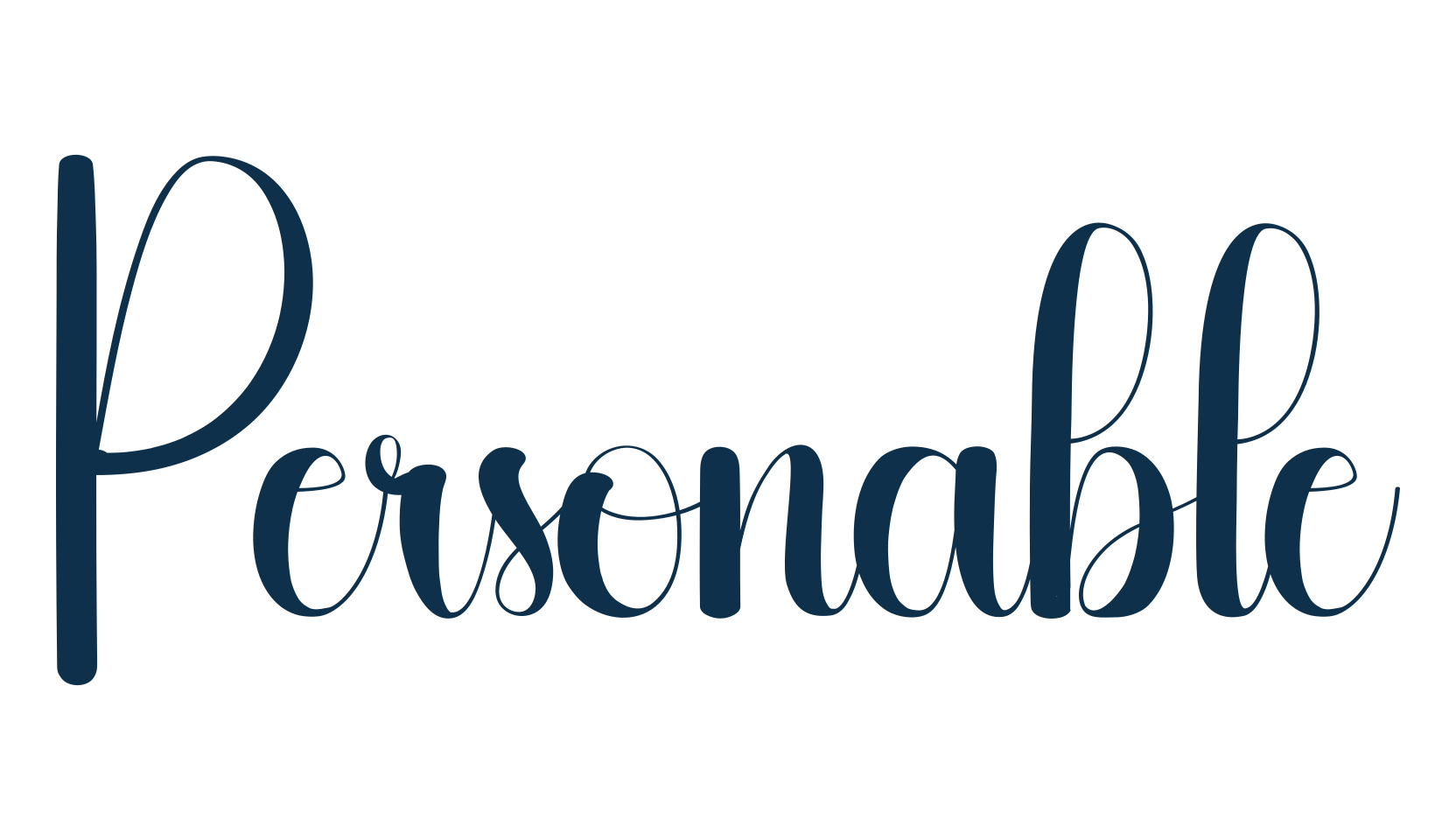 Personable, fancy various decorative script calligraphy font preview