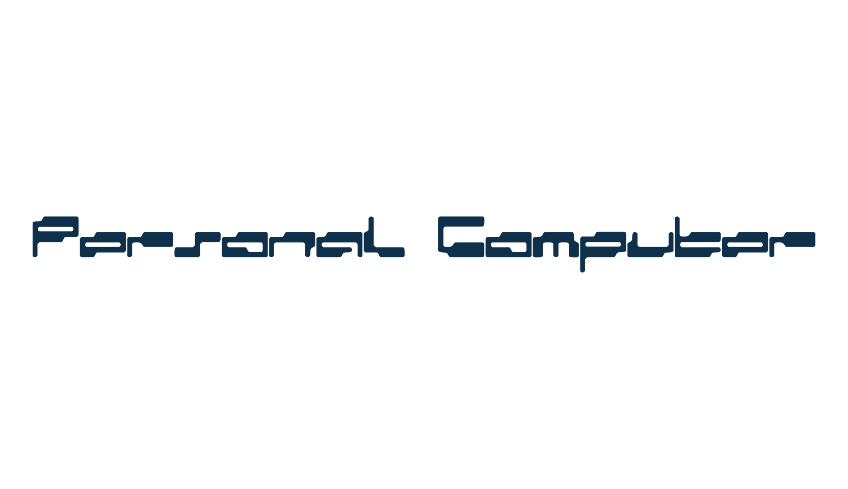 Personal Computer, techno lcd sci-fi font preview