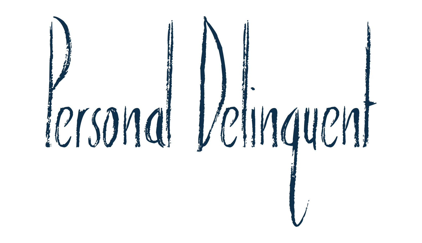 Personal Delinquent, handwriting font preview