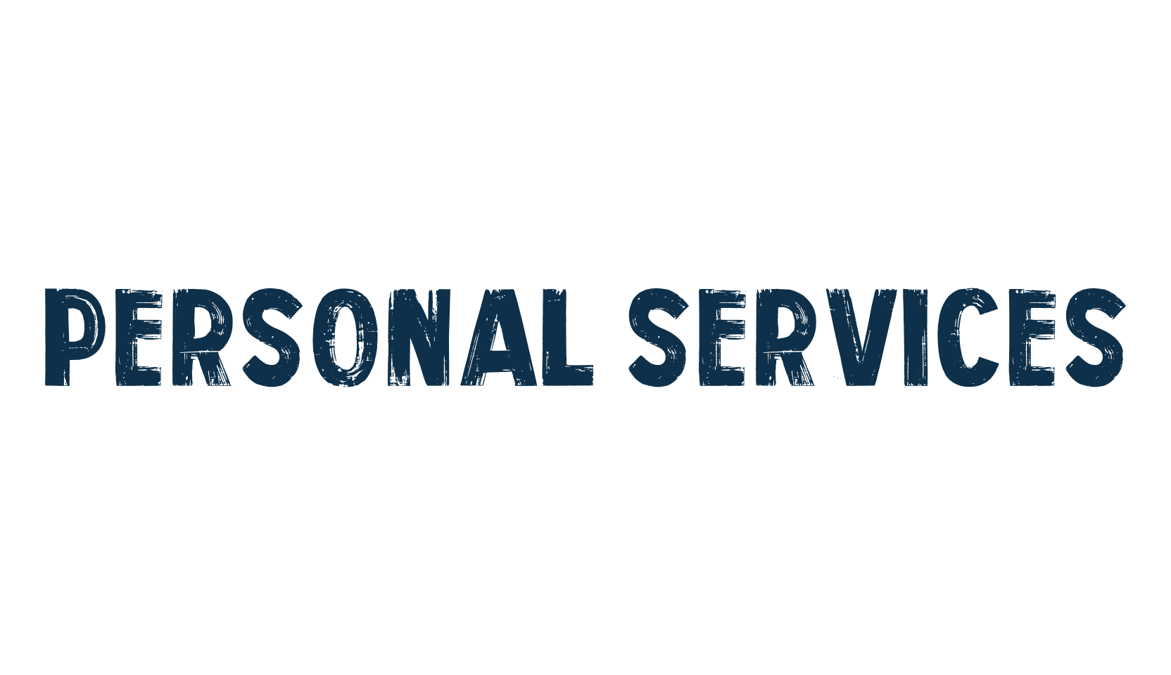 Personal Services, eroded font preview