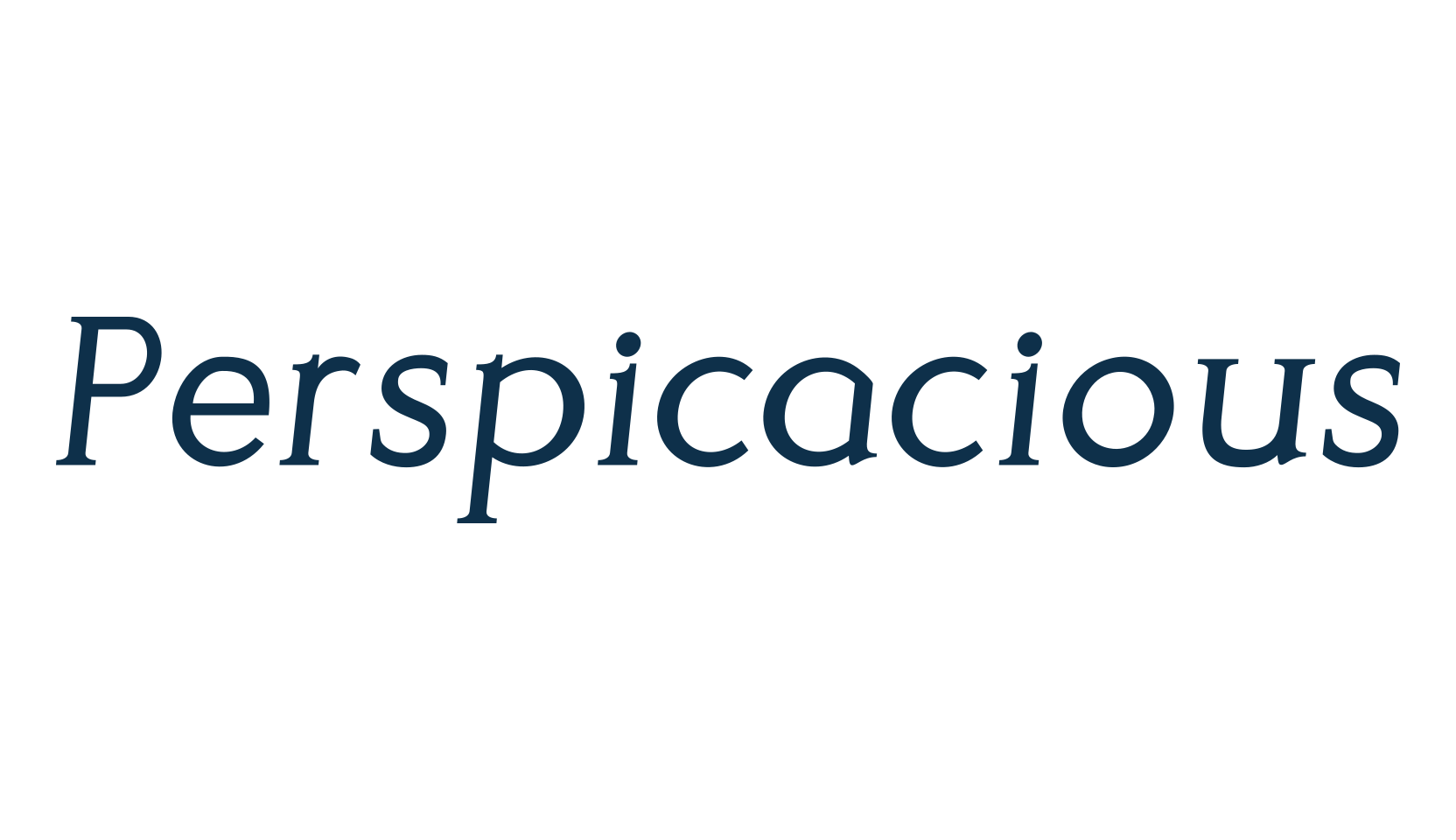 Perspicacious, basic serif font preview