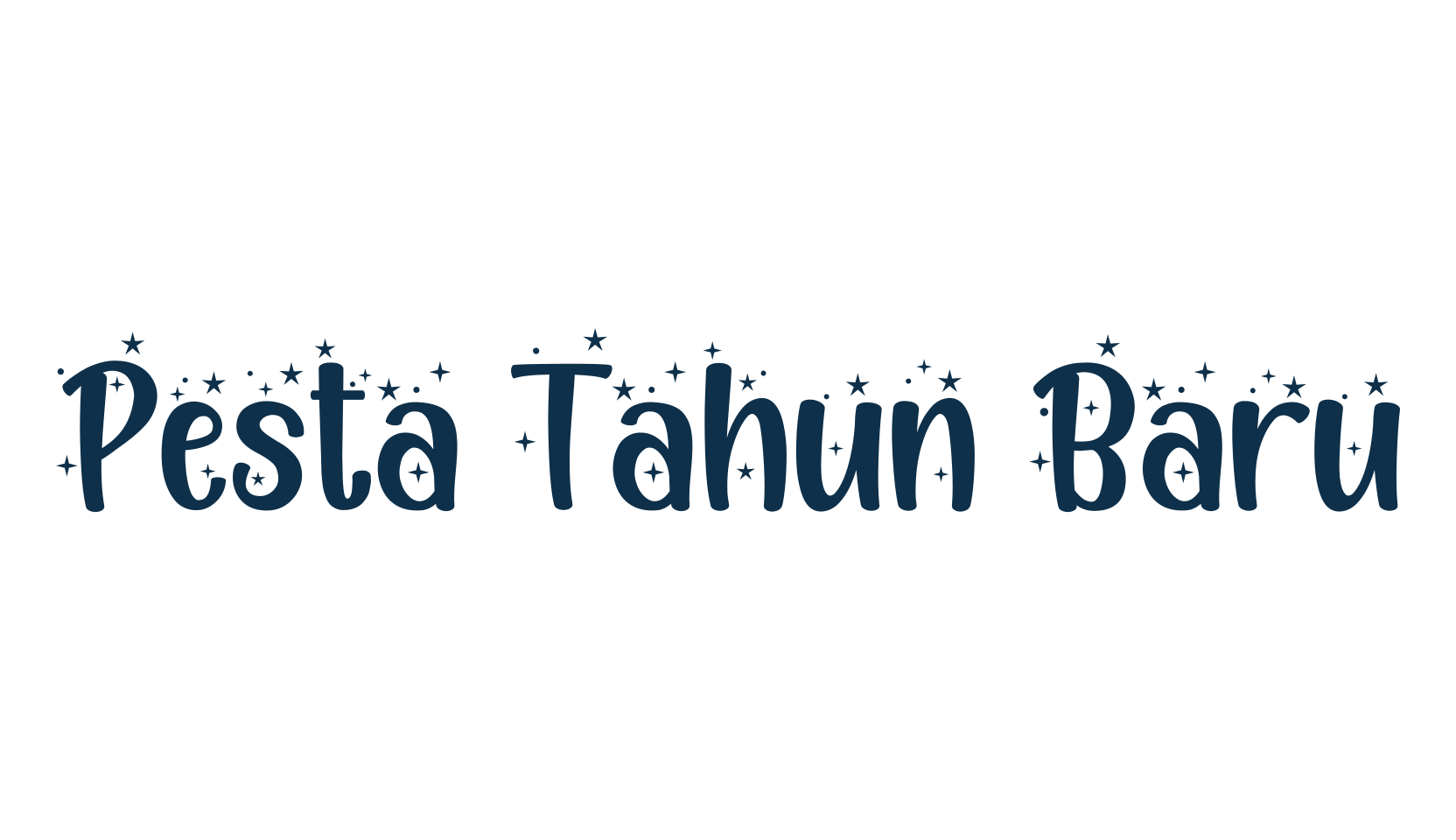 Pesta Tahun Baru, fancy decorative font preview