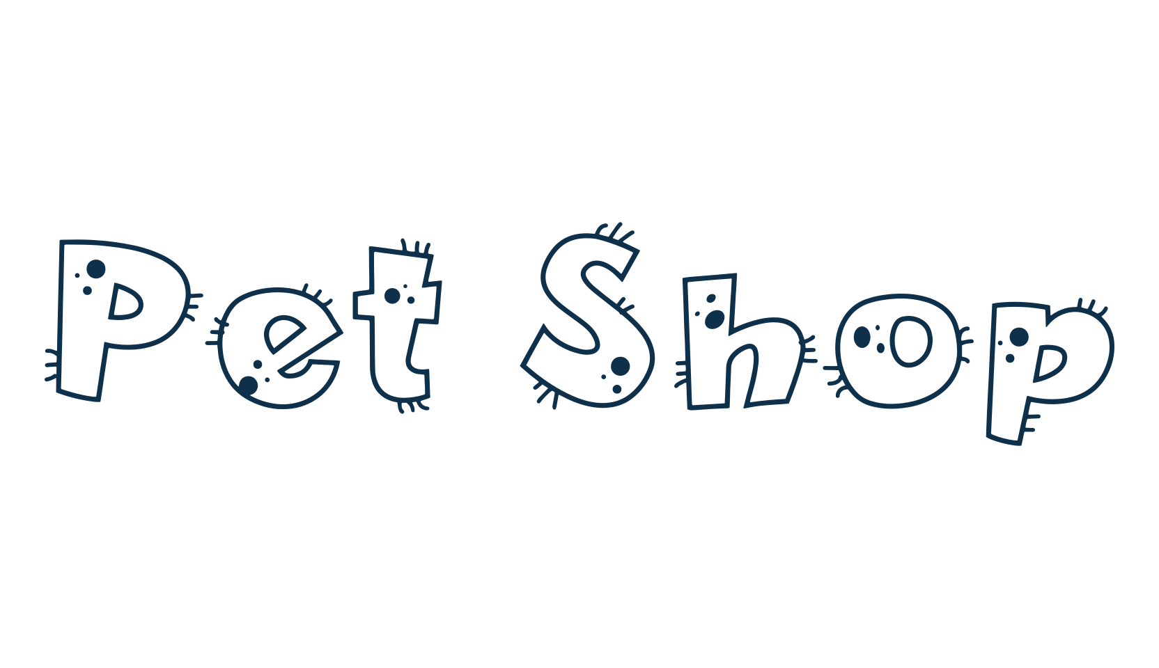 Pet Shop, fancy cartoon decorative font preview