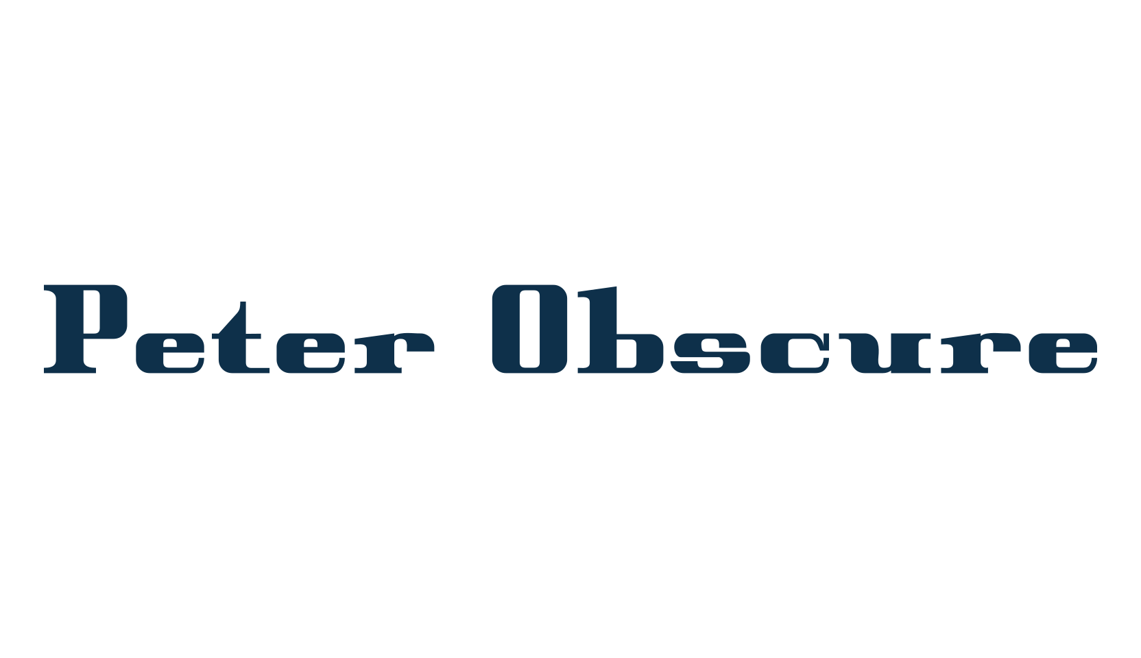 Peter Obscure, retro font preview