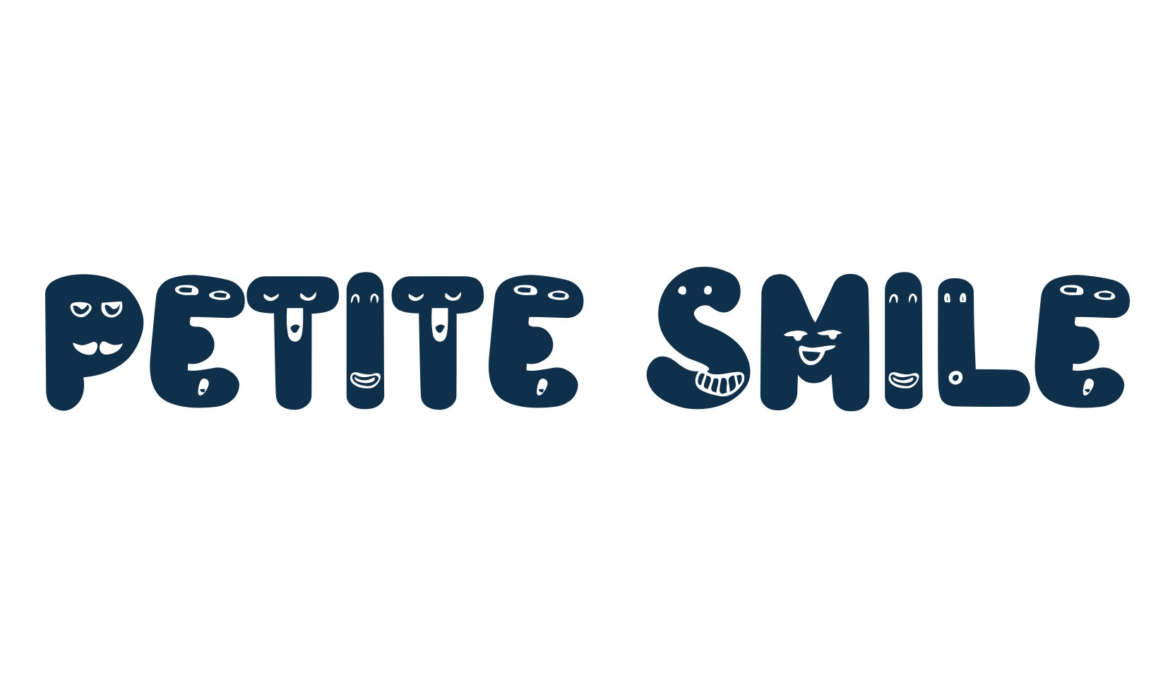 Petite Smile, cartoon font preview