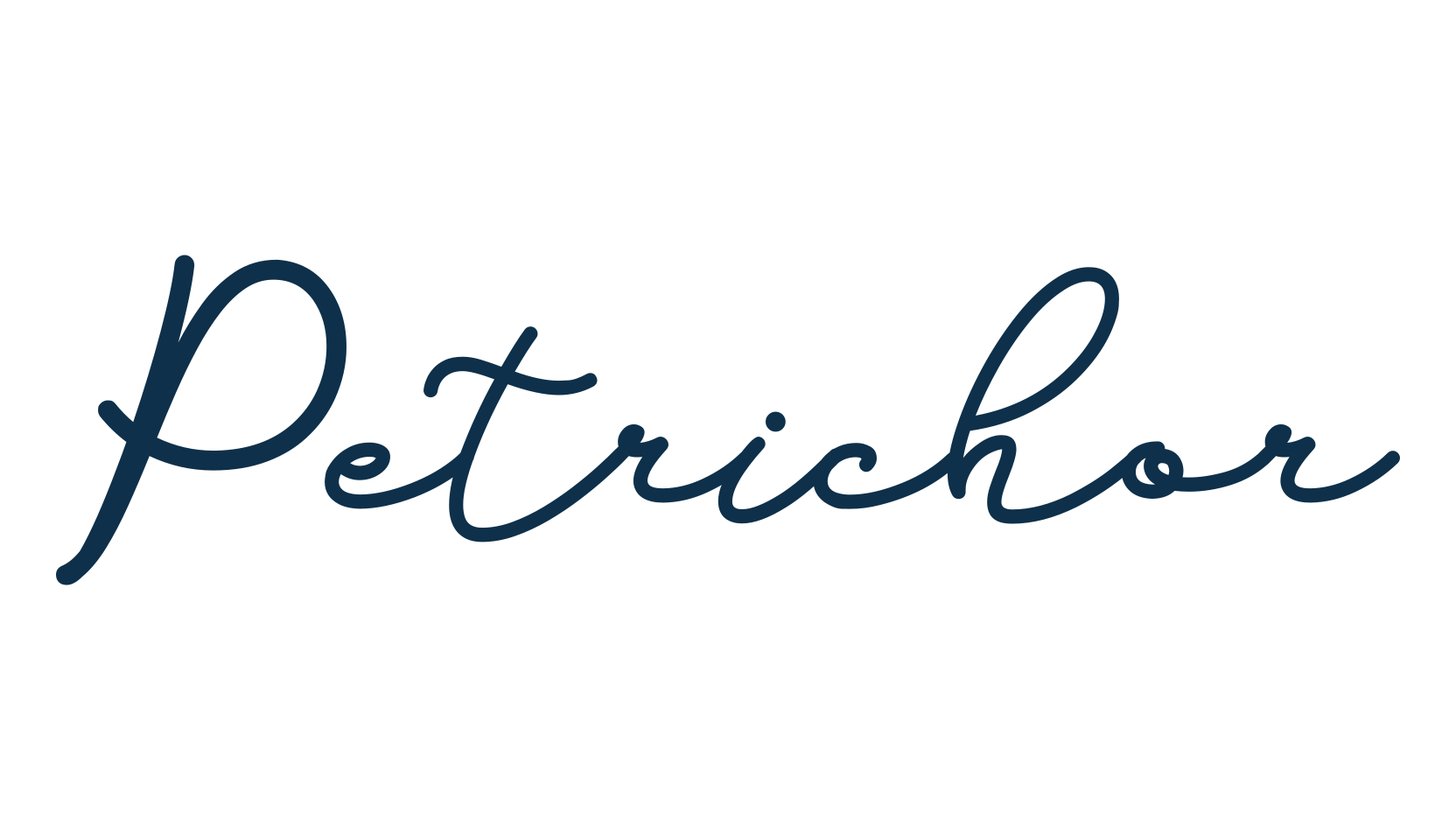 Petrichor, handwriting font preview