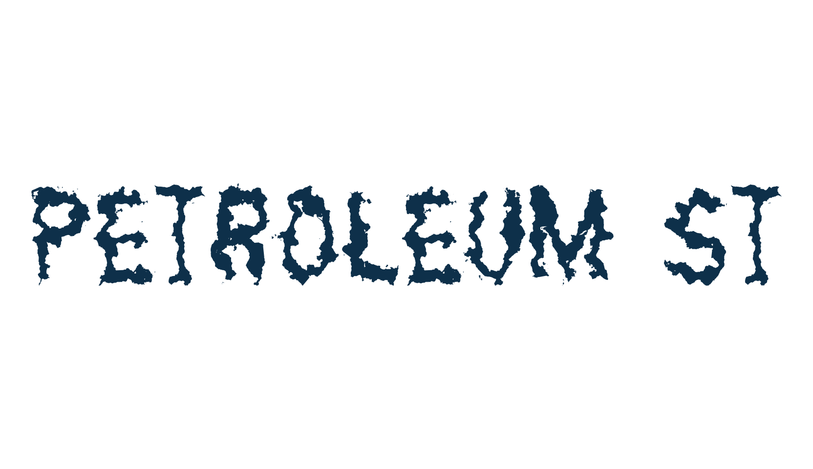 Petroleum St, distorted font preview