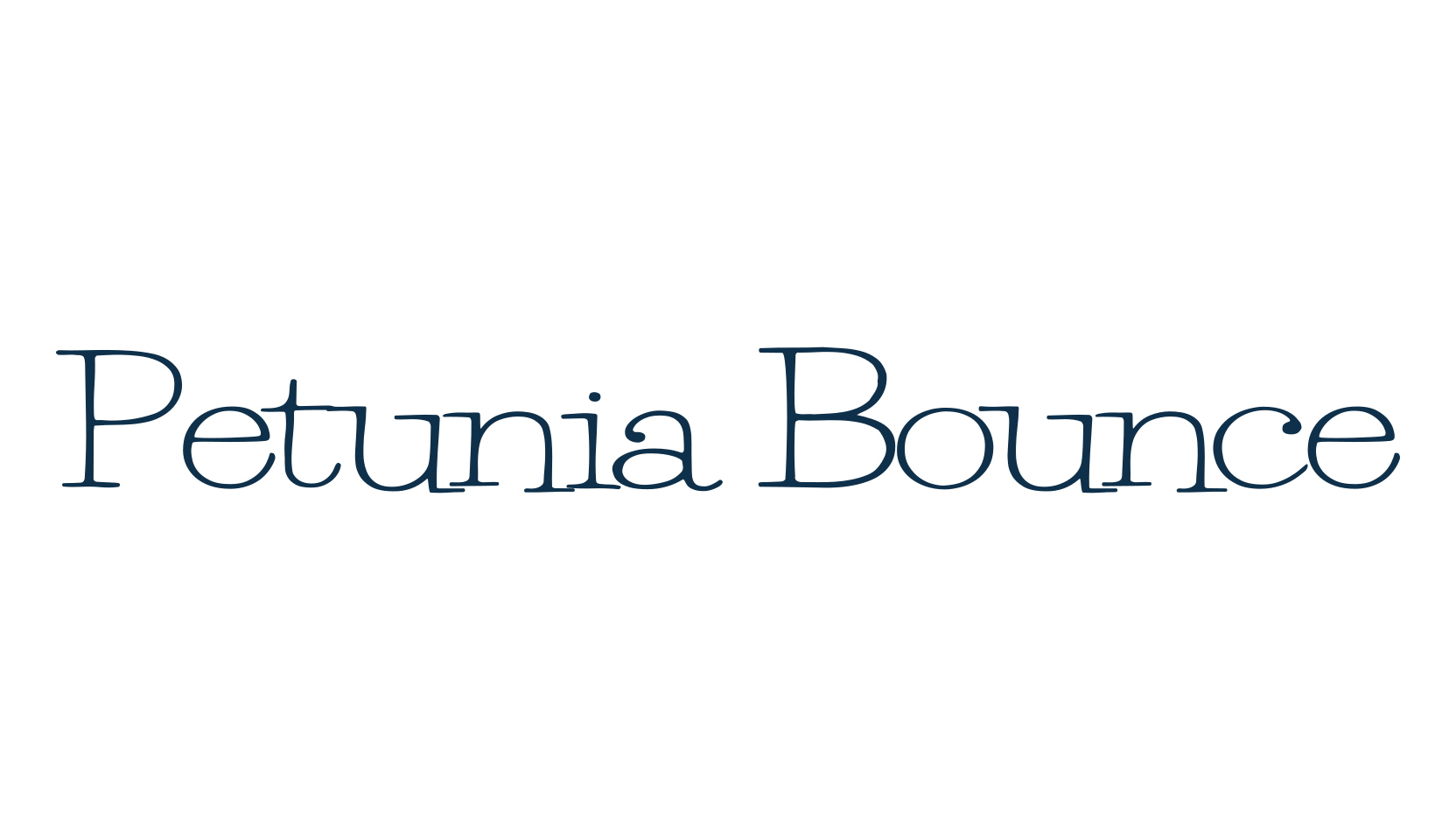 Petunia Bounce, fancy various decorative font preview