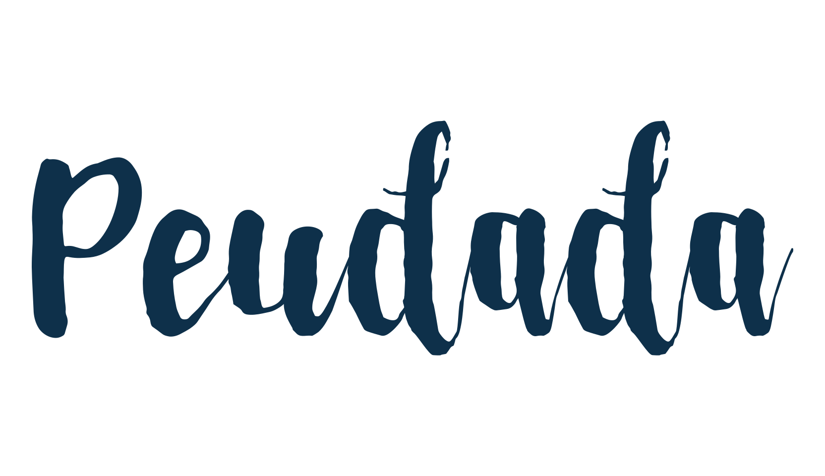 Peudada, script brush fancy decorative calligraphy font preview