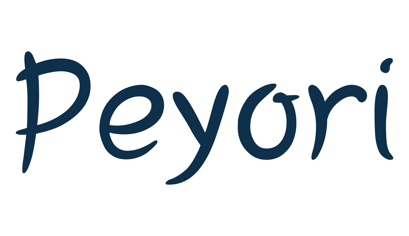 Peyori, script handwritten fancy decorative calligraphy font preview