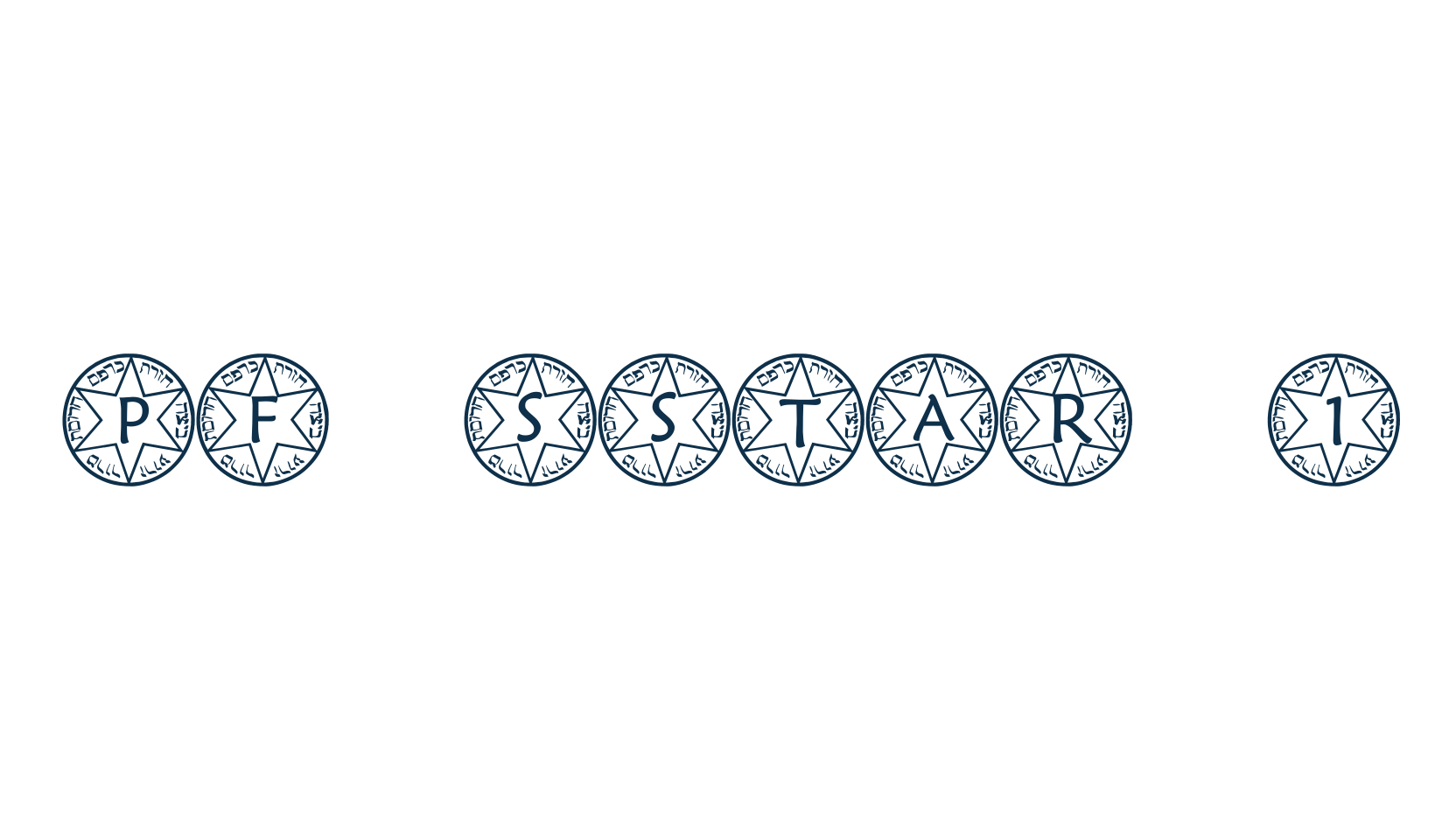 PF Sstar 1, fancy decorative font preview