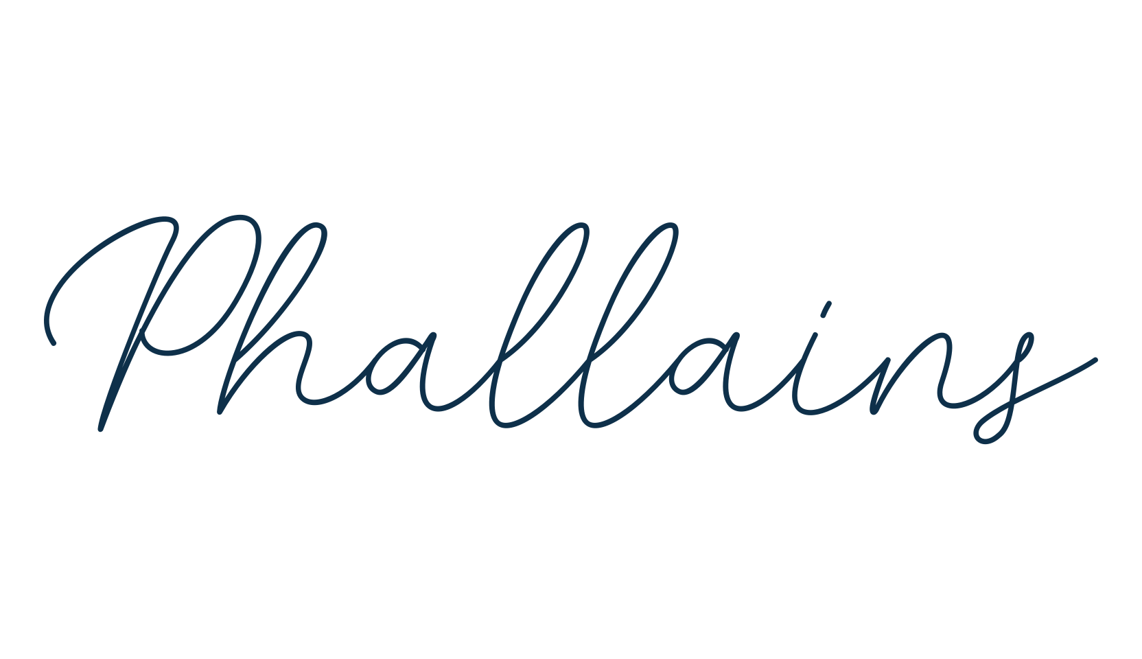 Phallains, script handwritten fancy decorative calligraphy font preview